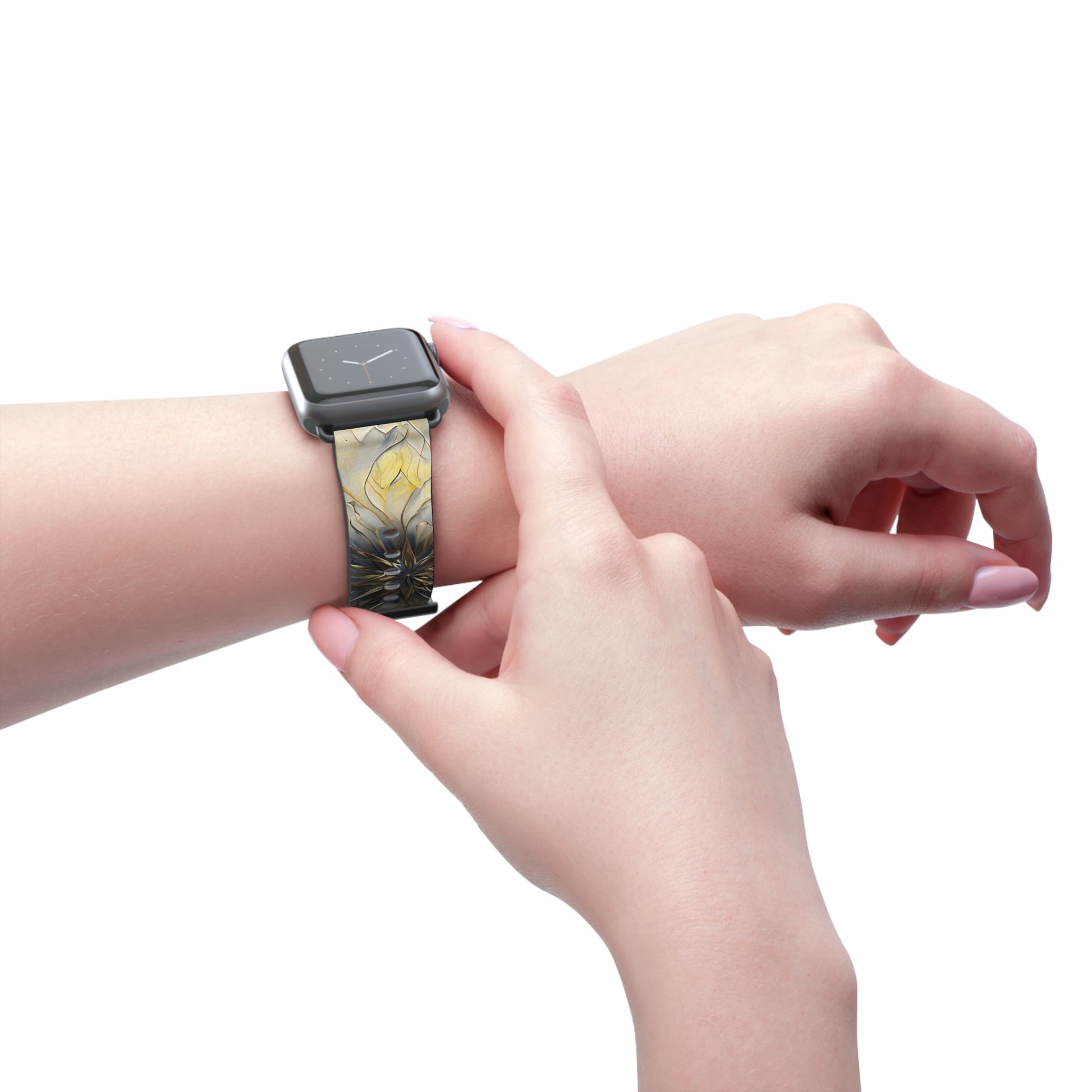 Luminous Petal Designer Watch Band - Artistic Nylon Strap for Apple Watch - Premium, Comfortable, Gift-Ready