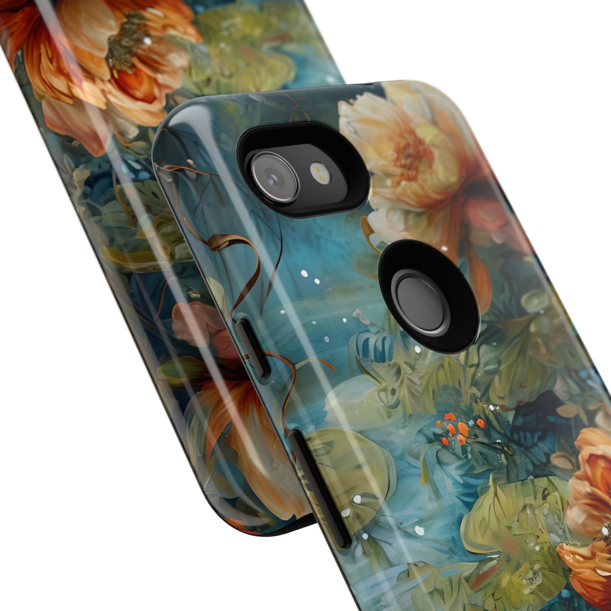 Waterlily Nocturne Tough Case for Google Pixel 3a - Premium Artistic Shockproof Cover, Elegant Protective Phone Case