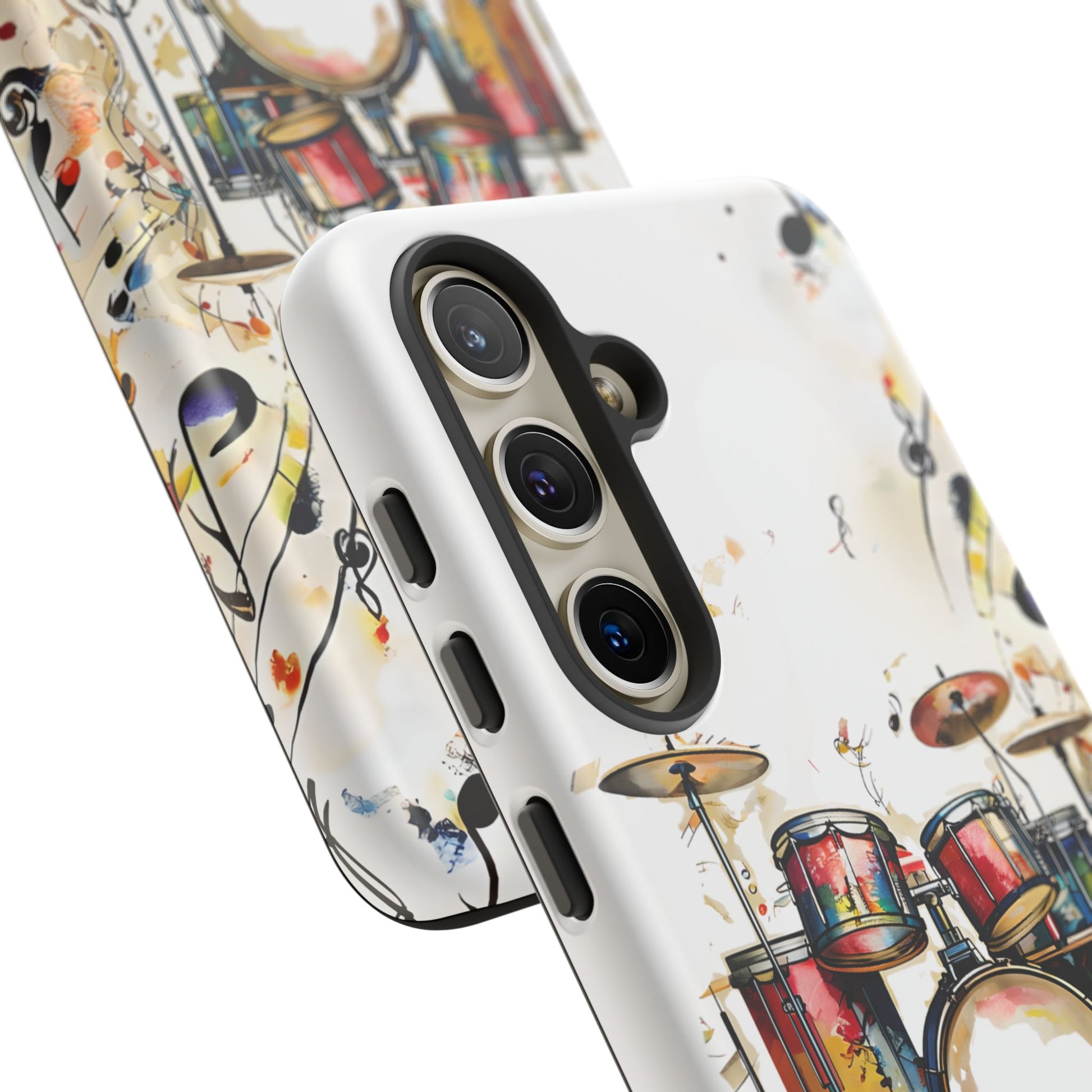 Beatline Abstract Drums and Music Notes Tough Case for Samsung Galaxy S24 - Shockproof Phone Cover