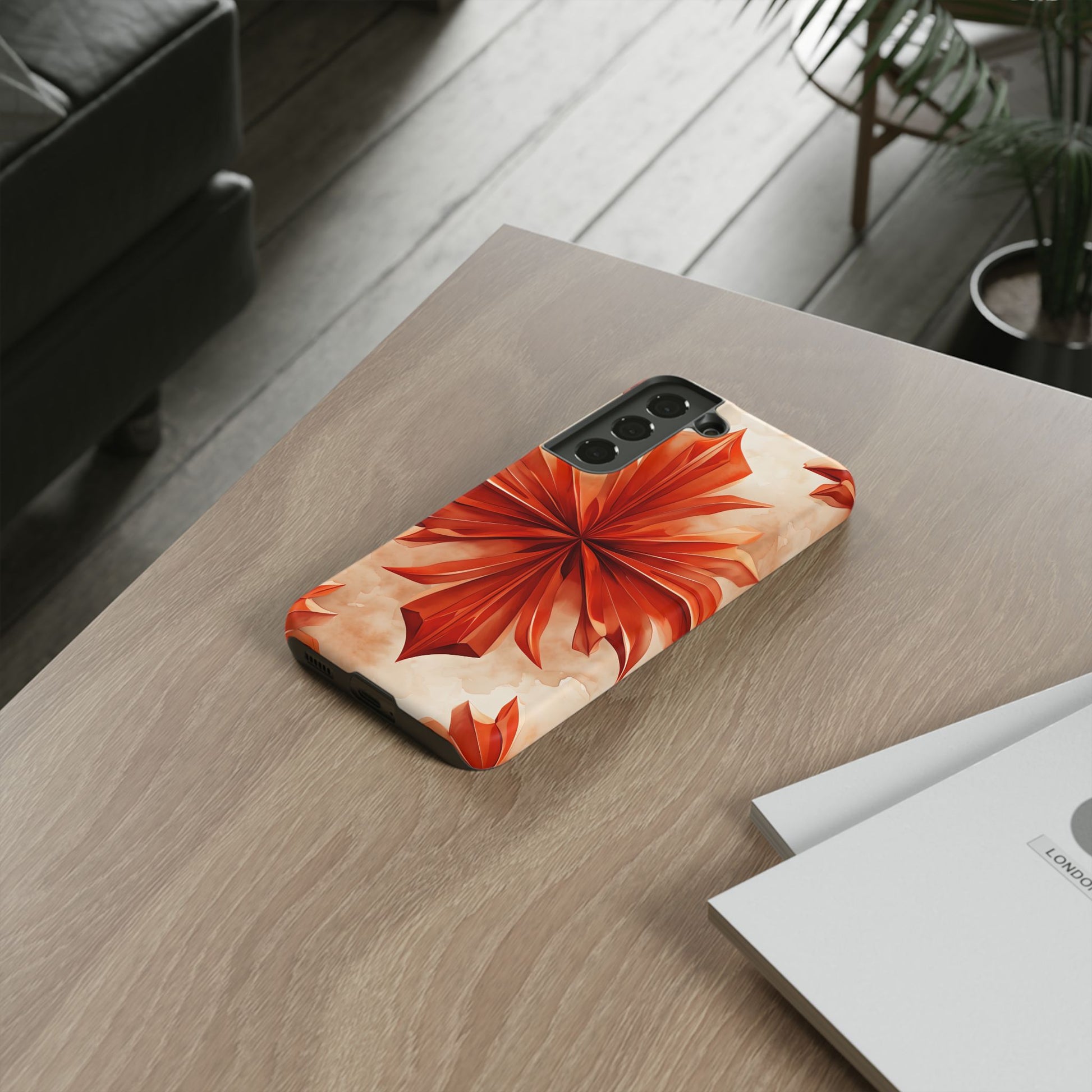 Sunset Fleur Samsung Galaxy S22 - Kaleidoscope Collection of MagSafe Compatible - Vibrant Sunset Flower Design