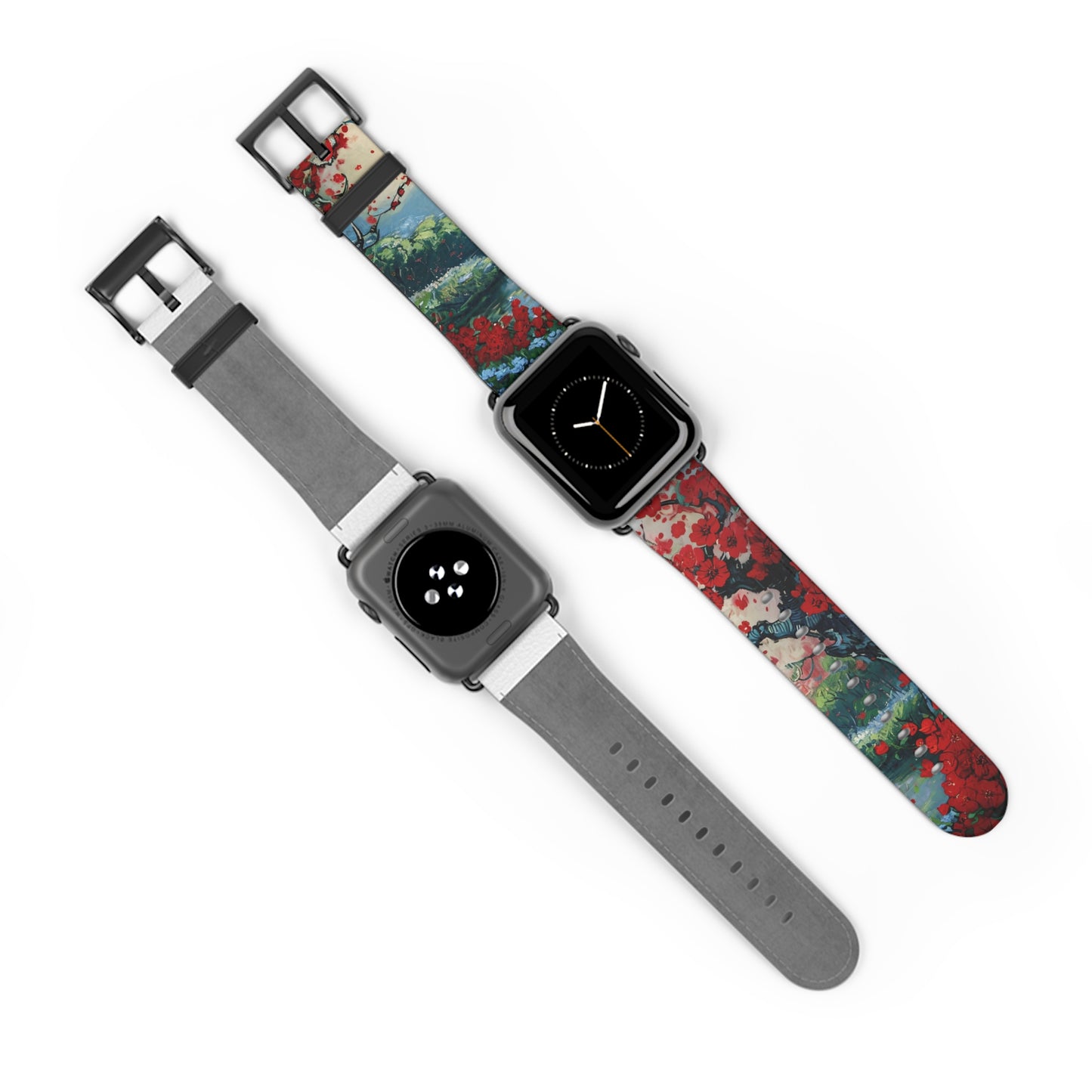 Crimson Blossom Lake Apple Watch Band Strap - Timeless Design for your Timepiece