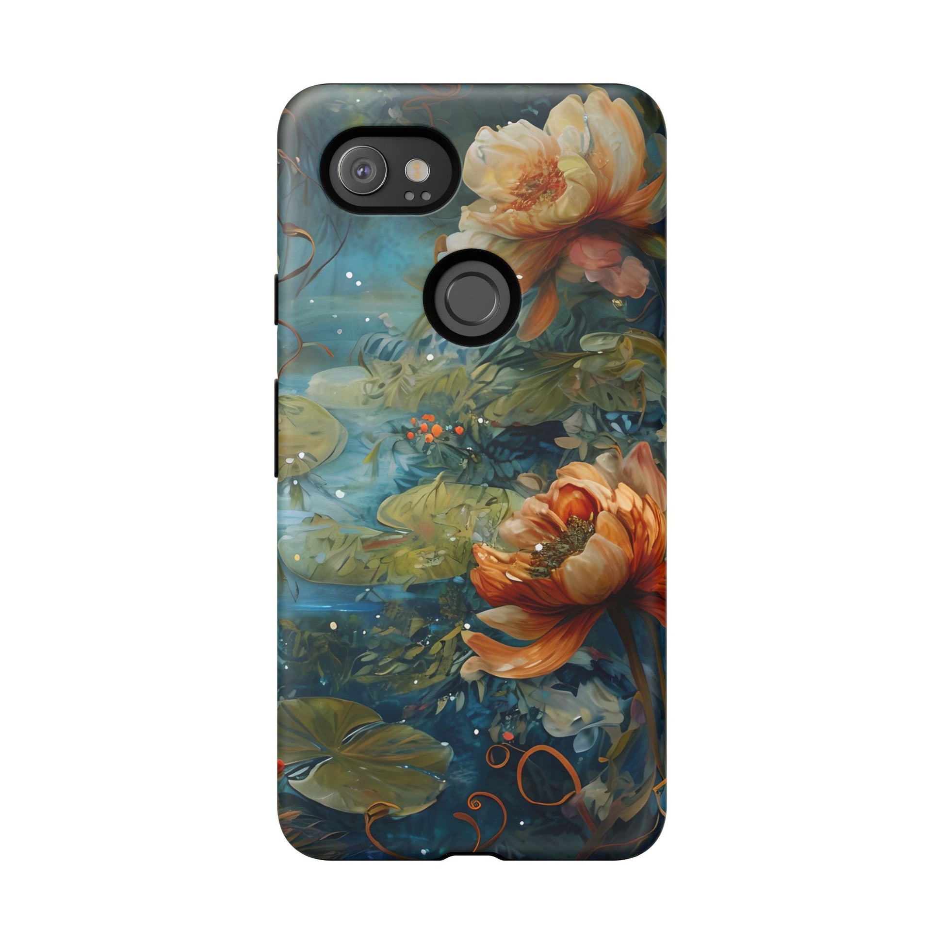 Waterlily Nocturne Tough Case for Google Pixel 2 XL- Premium Artistic Shockproof Cover, Elegant Protective Phone Case