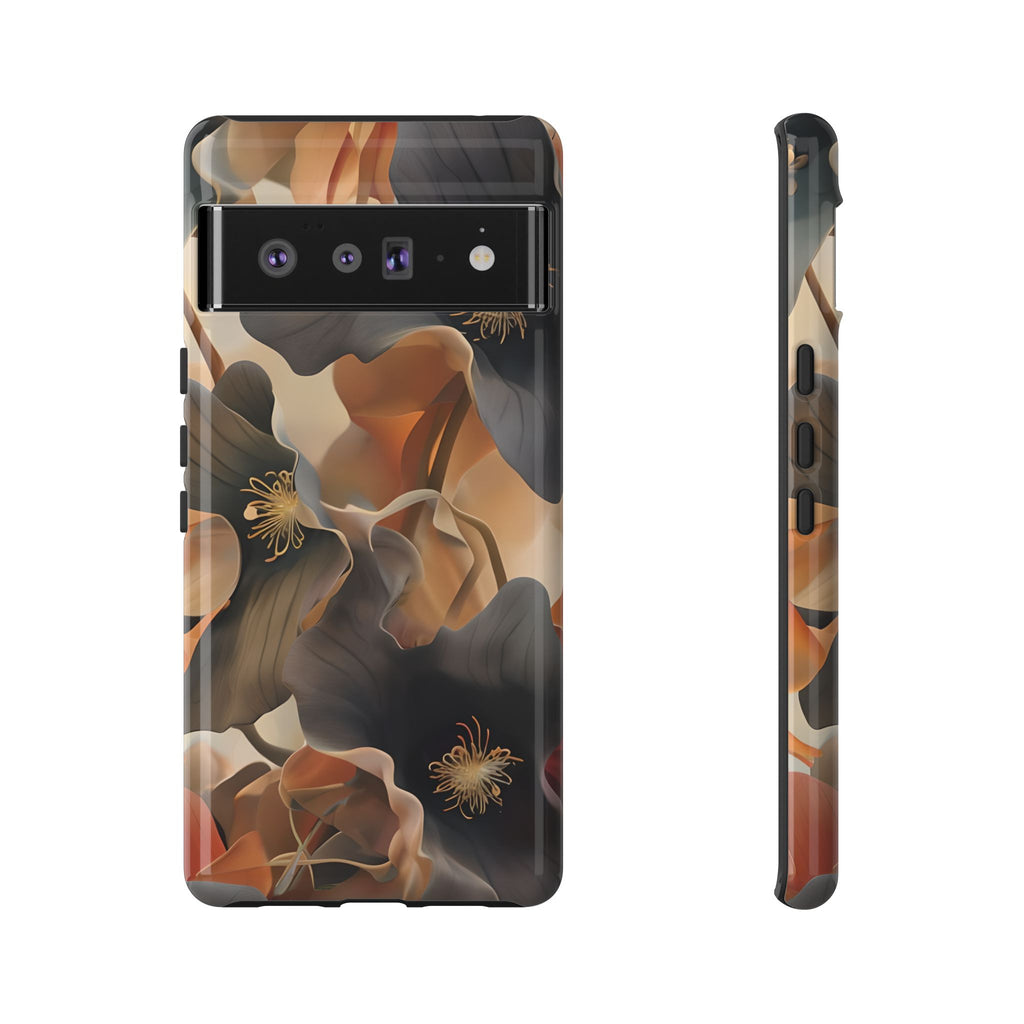 Autumn Ember - Moody Floral Art Google Pixel 6 Pro Tough Phone Case - Warm Earthy Botanical Design