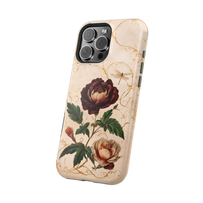 Vintage Burgundy Rose iPhone MagSafe Case