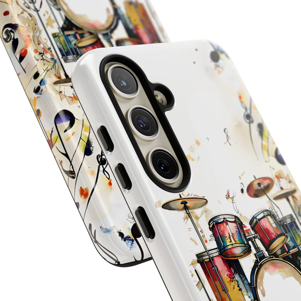 Beatline Abstract Drums and Music Notes Tough Case for Samsung Galaxy S24 Plus - Shockproof Phone Cover