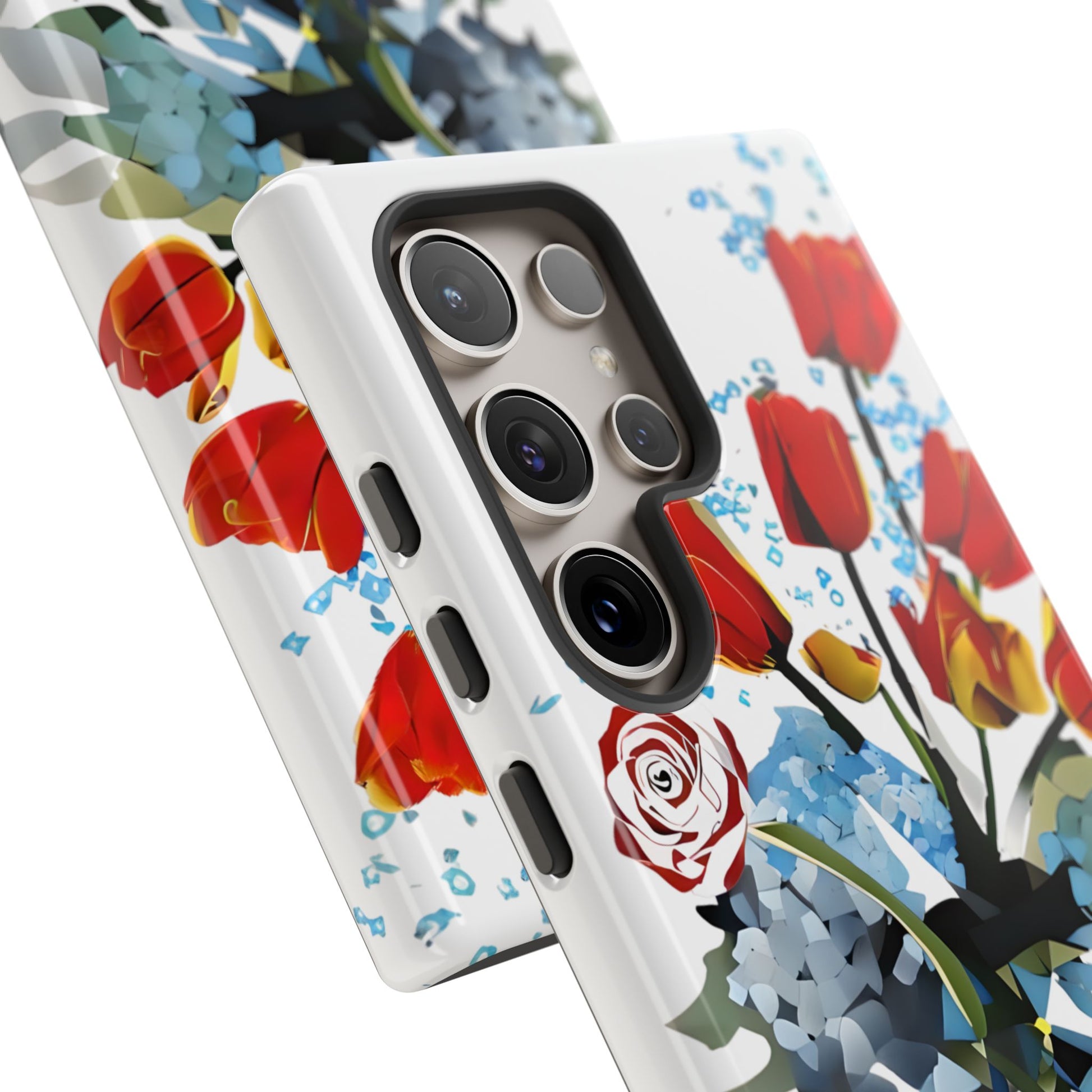 Bouquet Brilliance - Artistic Floral Samsung S24 Ultra Phone Case - Vibrant Tulip, Rose & Hydrangea Design