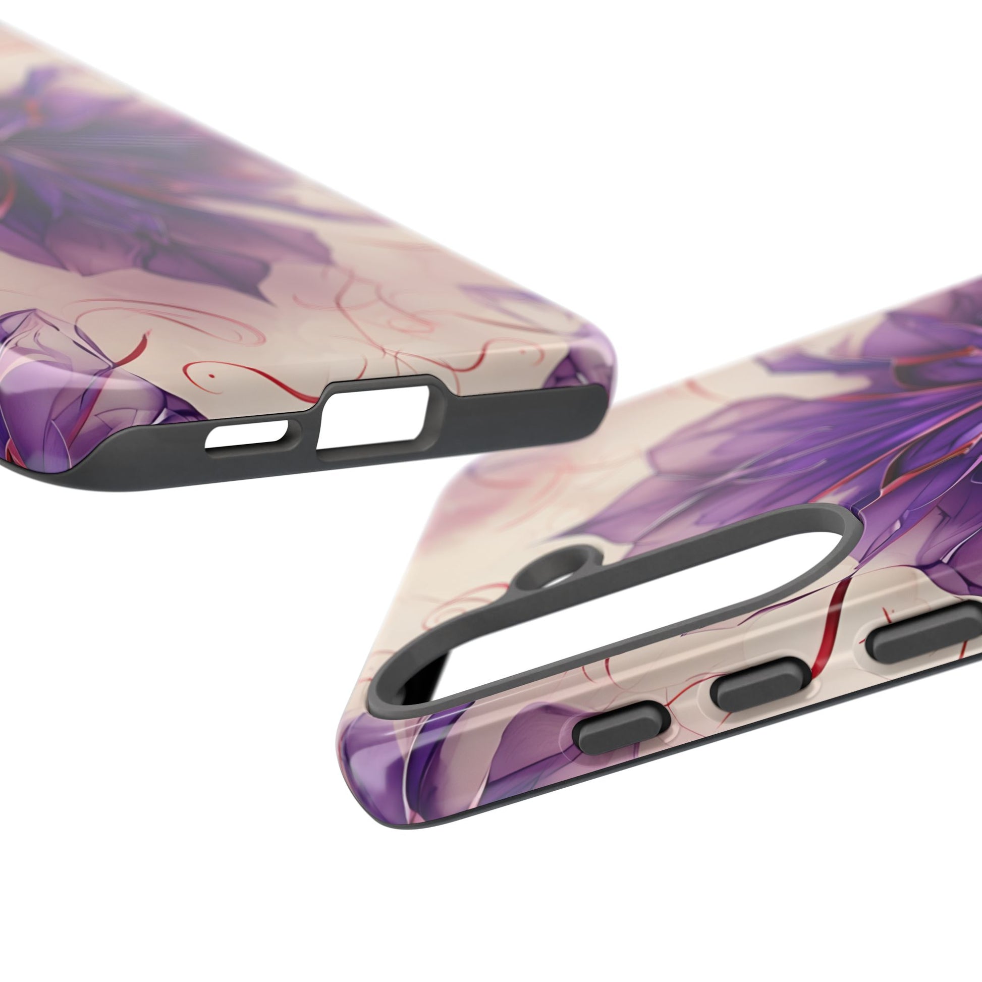 Violet Reverie - Kaleidoscope Collection Artistic Floral Burst - Samsung Galaxy S25 Plus Tough Phone Case - Bold Purple Symmetrical Design