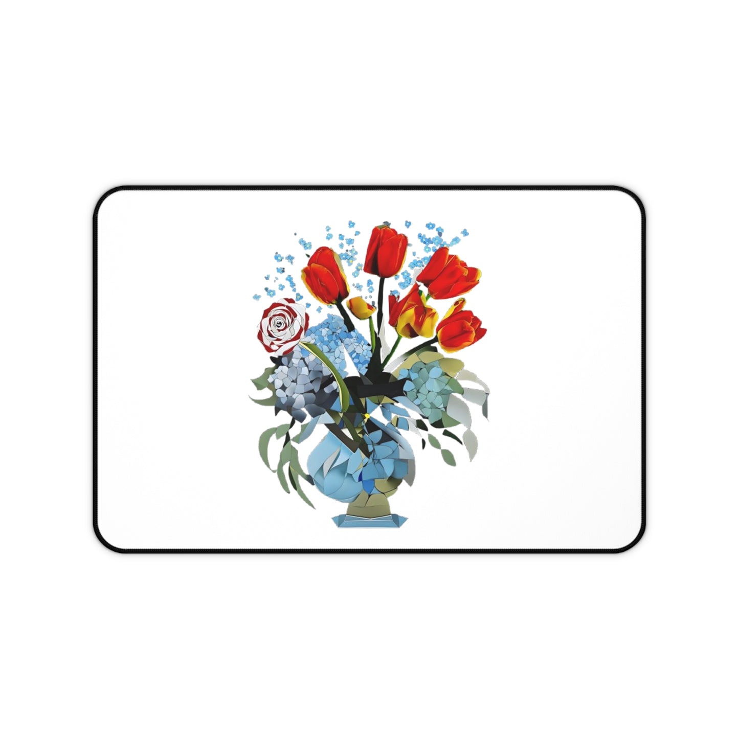 Bouquet Brilliance Desk Mat - Premium Office Desk Pad, 3 Sizes Available, Artistic Workspace Protection