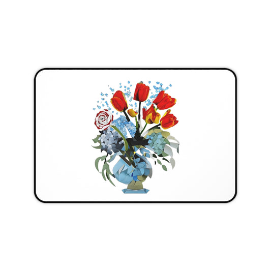Bouquet Brilliance Desk Mat - Premium Office Desk Pad, 3 Sizes Available, Artistic Workspace Protection