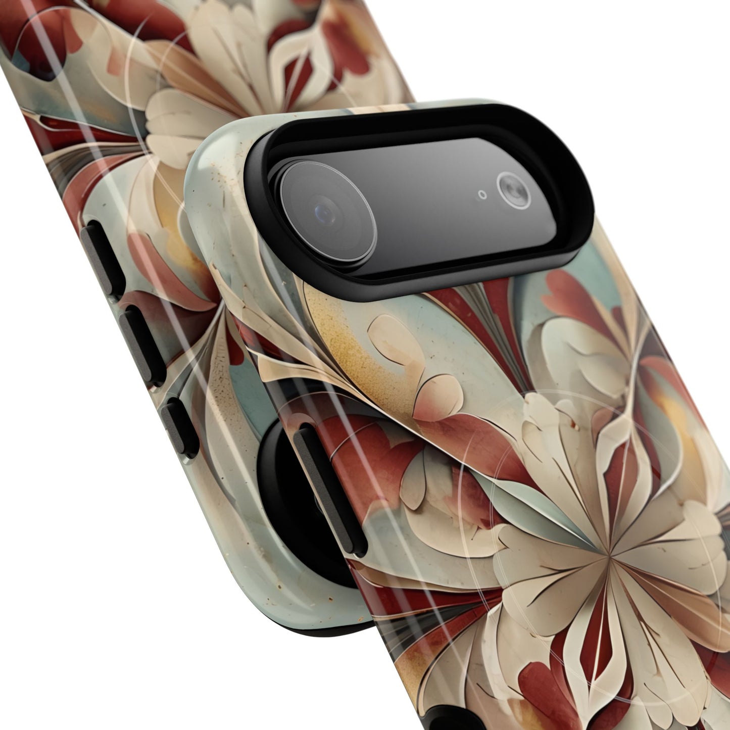 Vintage Baroque Blossom - Ornate Floral Art iPhone MagSafe Phone Case - Elegant Baroque-Inspired Design