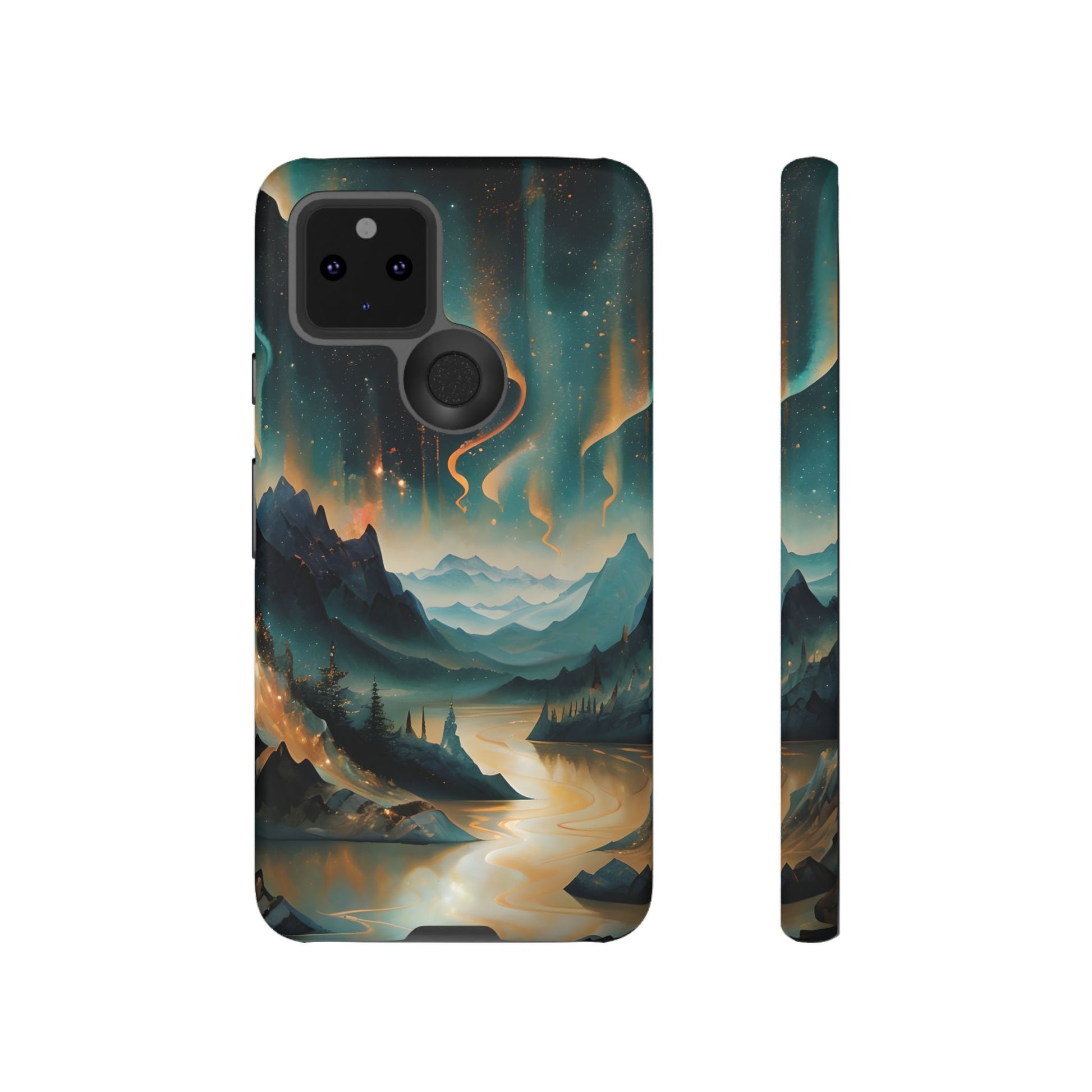 Aurora Dreamscape Tough Case for Google Pixel 5 5G - Northern Lights Artistic Shockproof Cover, Elegant Protective Phone Case
