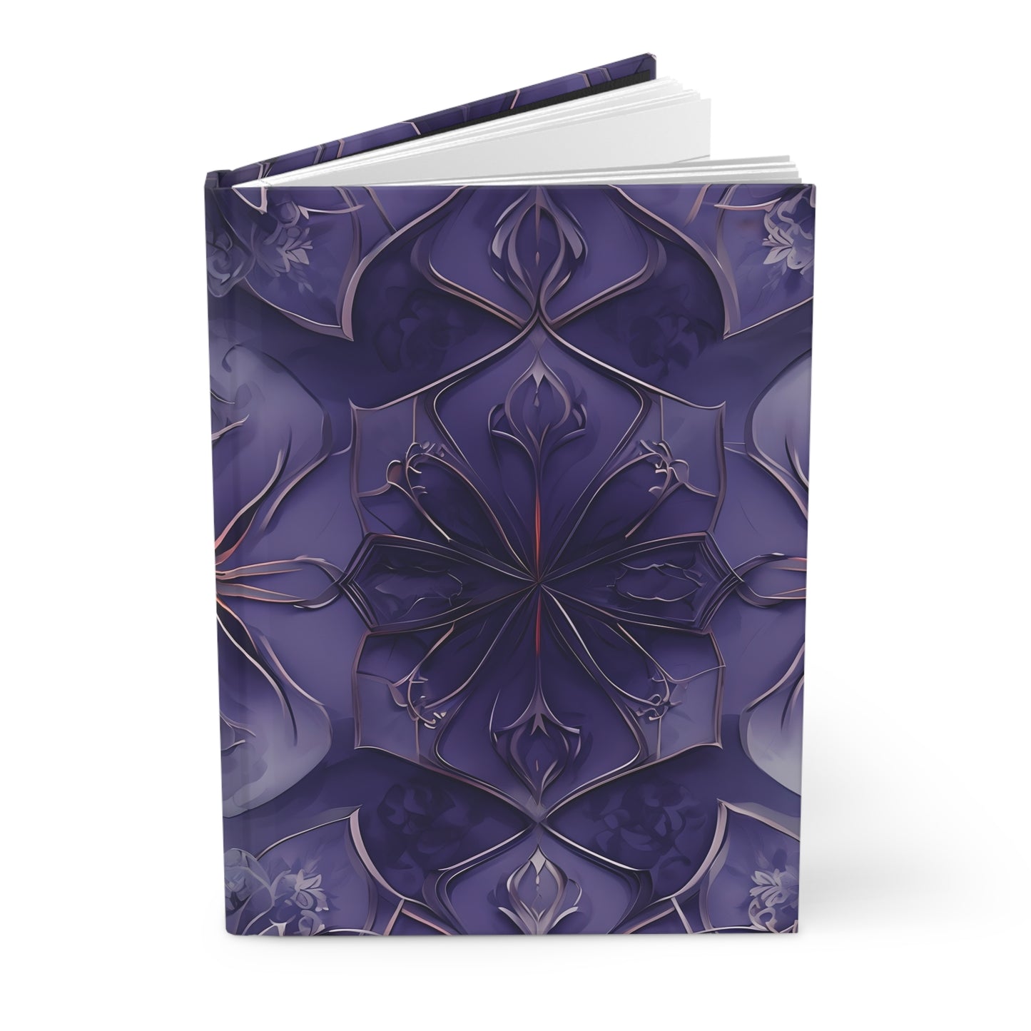 Violet Nebula hardcover journal showing rich violet nebula floral artwork on the cover