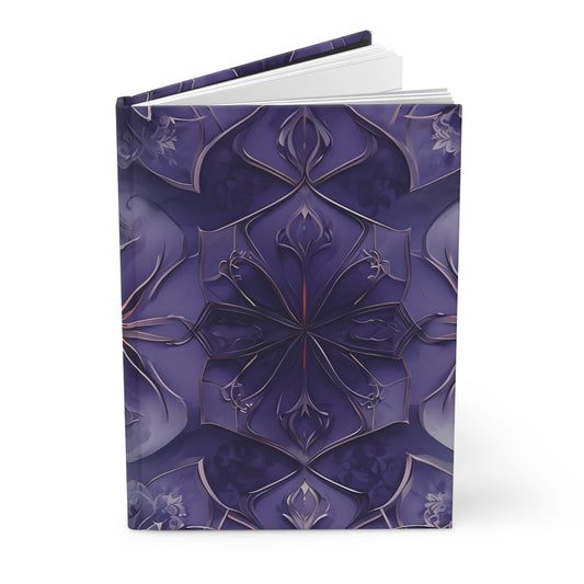 Violet Nebula hardcover journal showing rich violet nebula floral artwork on the cover