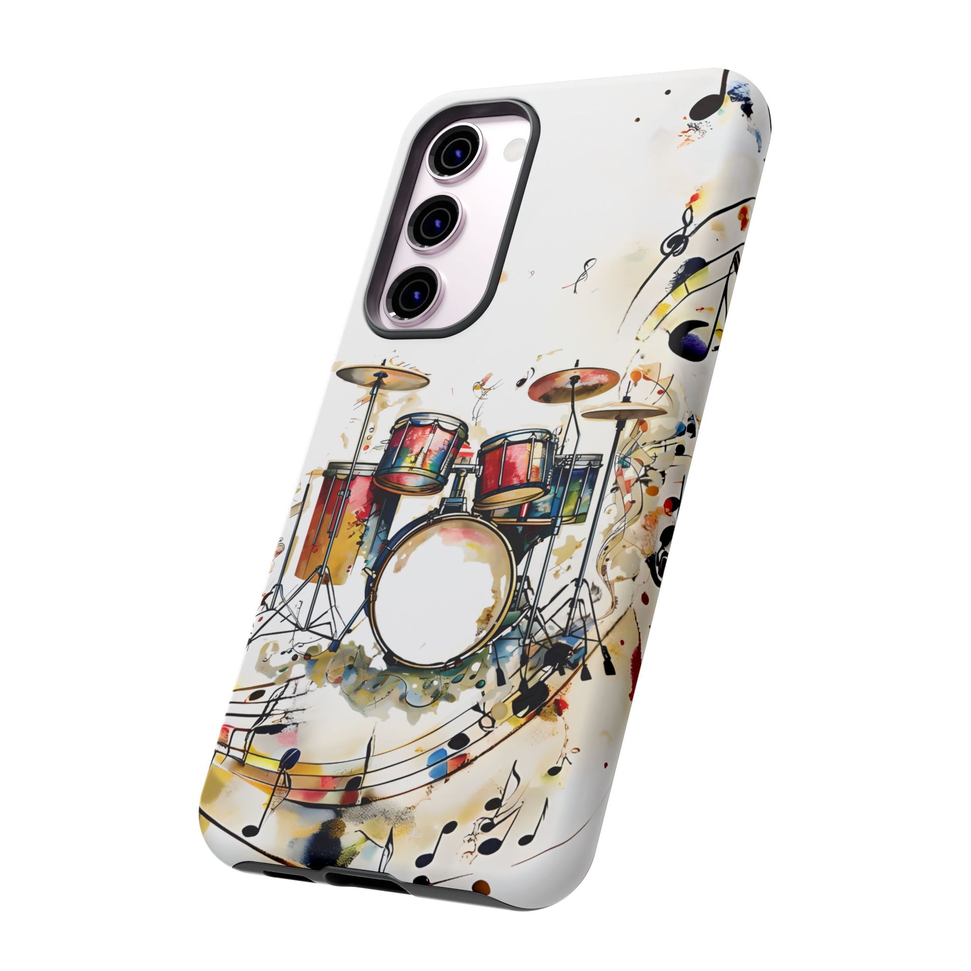 Beatline Abstract Drums and Music Notes Tough Case for Samsung Galaxy S23 Plus - Shockproof Phone Cover