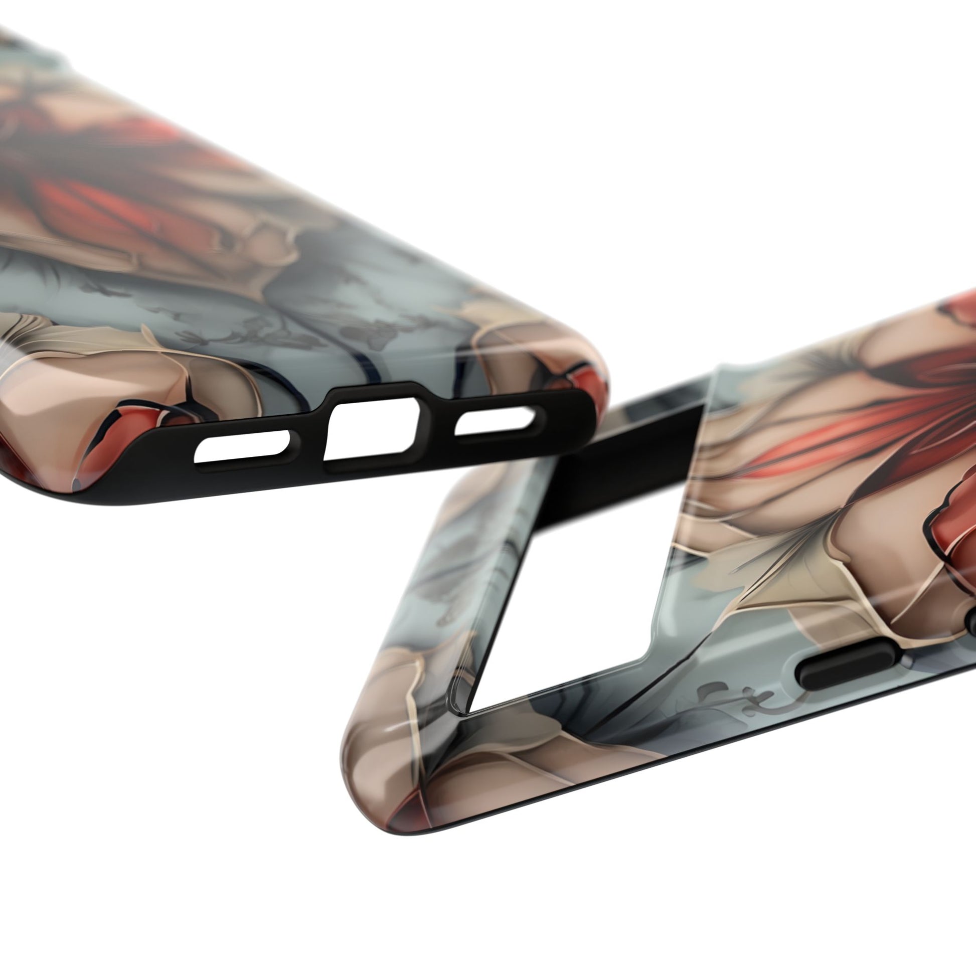 Ember Bloom - Kaleidoscope Collection Artistic Floral - Google Pixel 8 Pro Tough Phone Case - Fiery Symmetrical Design