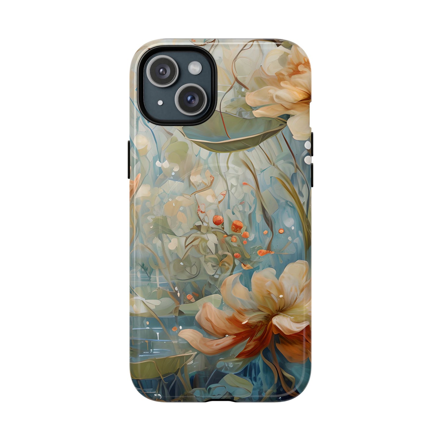 Waterlily Dreamscape - Artistic Floral iPhone MagSafe Phone Case -Waterlily & Lotus Design