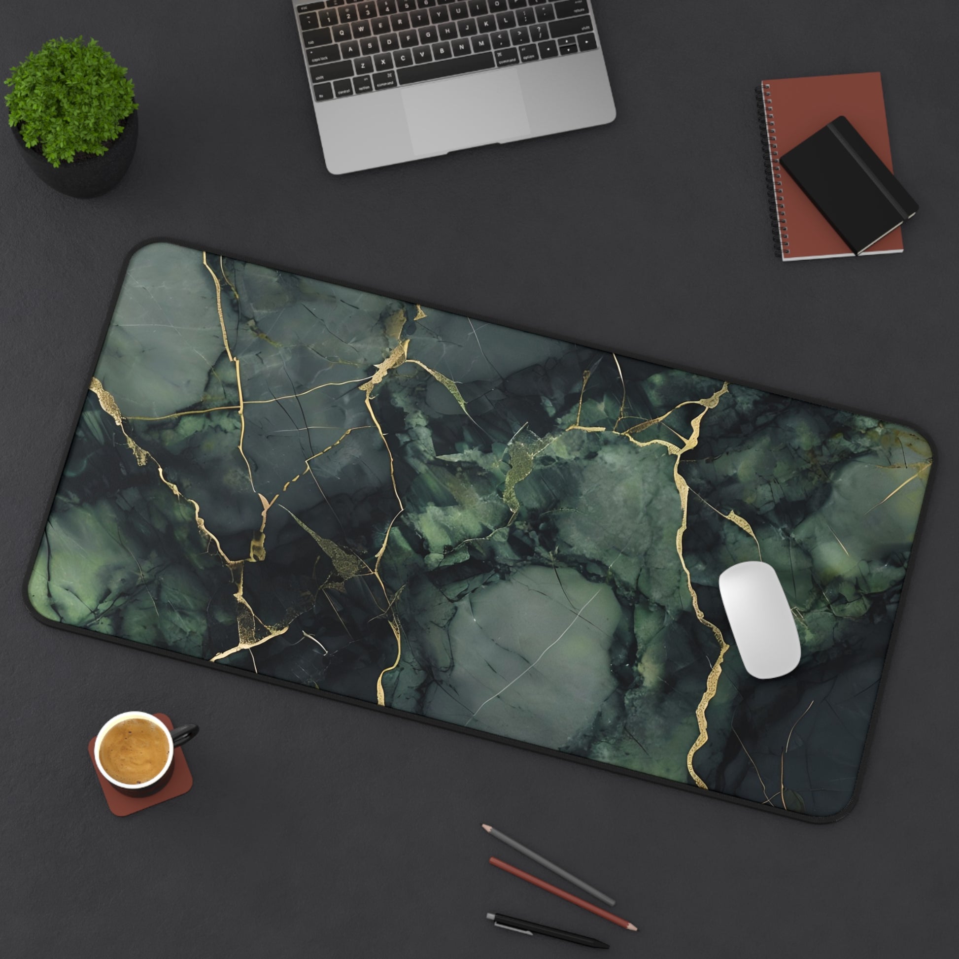 Verdant Vein Designer Desk Mat - Premium Office Desk Pad, 3 Sizes Available, Artistic Workspace Protection