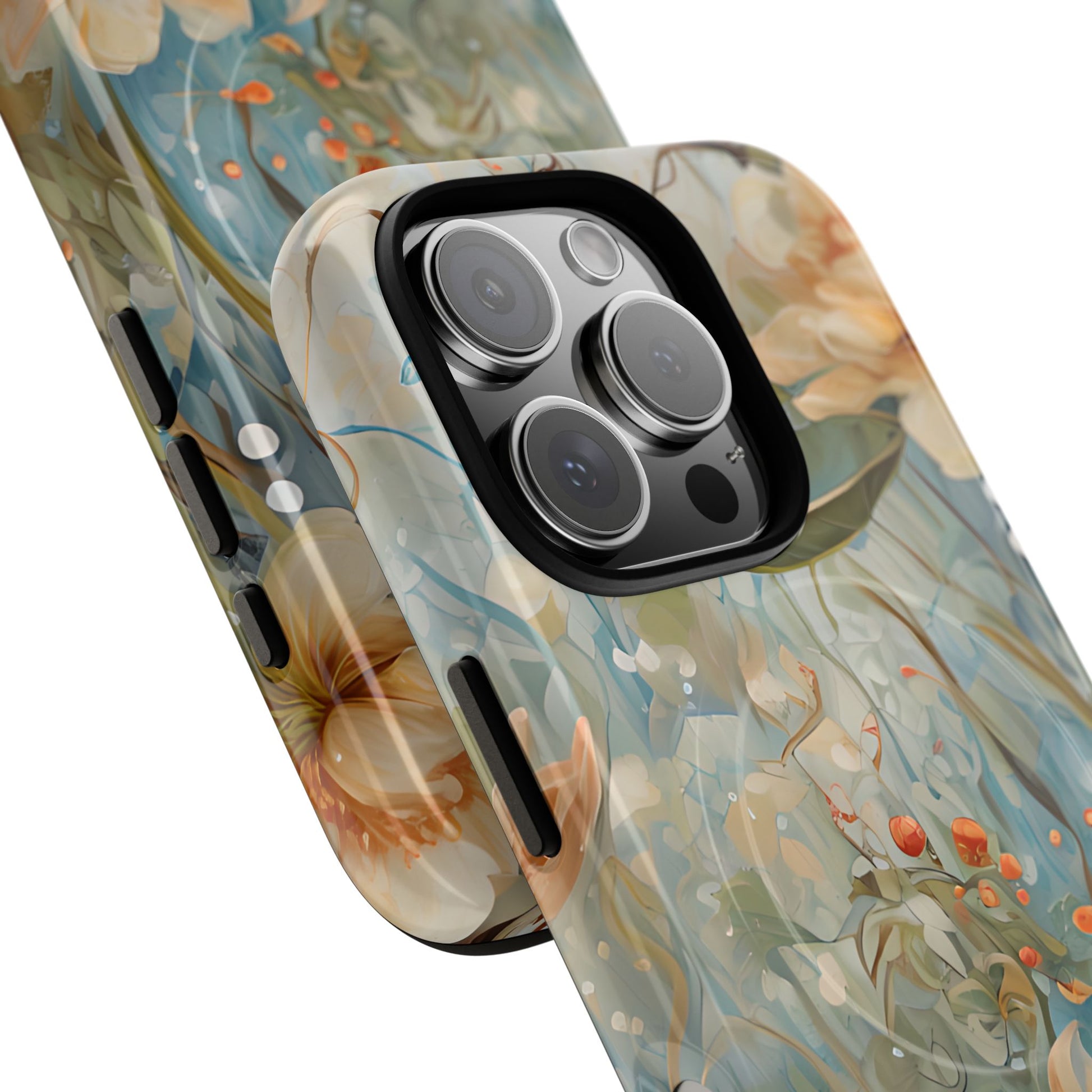 Waterlily Dreamscape - Artistic Floral iPhone 16 Pro MagSafe Phone Case -Waterlily & Lotus Design