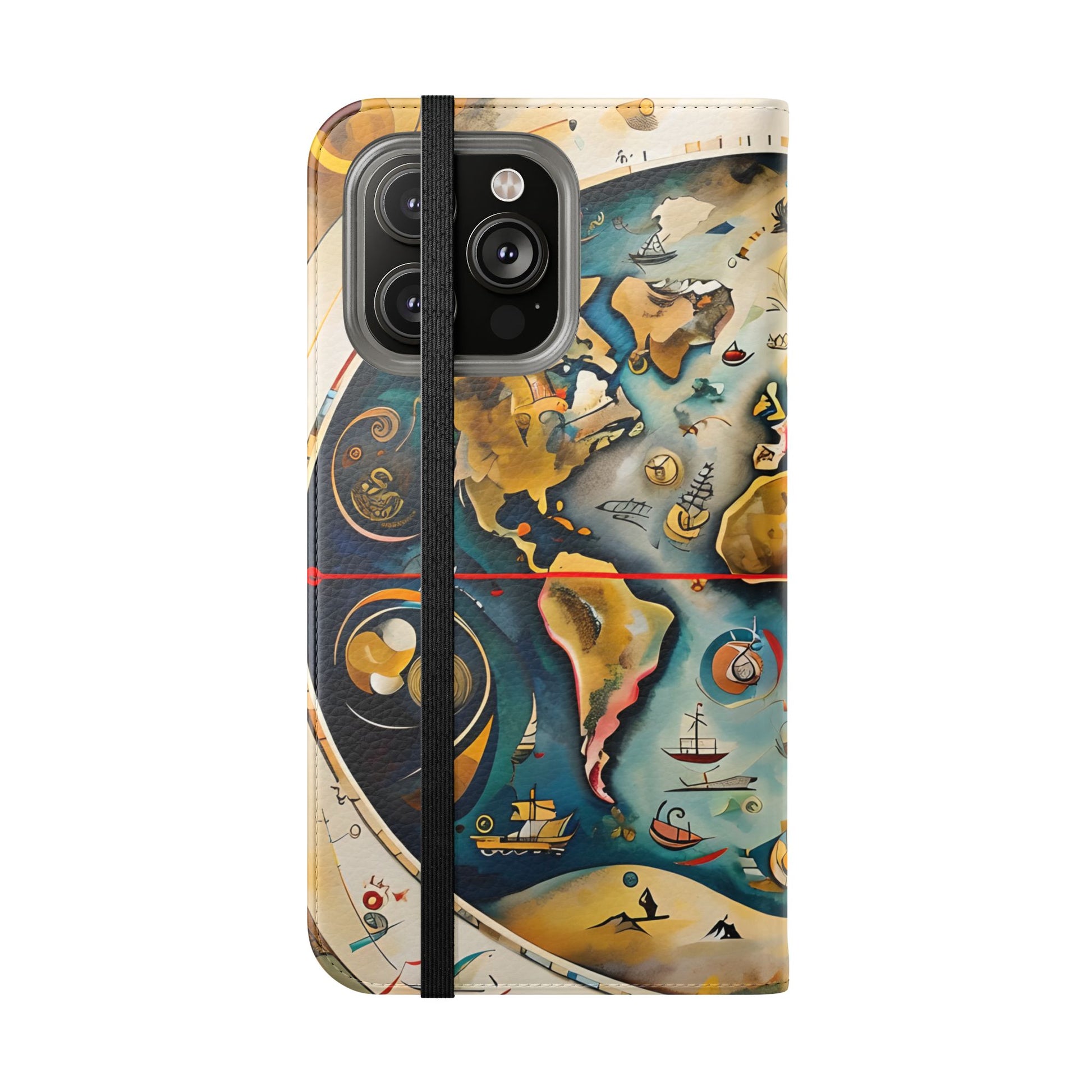 Celestial Map - Vintage-Inspired Phone Wallet Case for iPhone 14 Pro Max