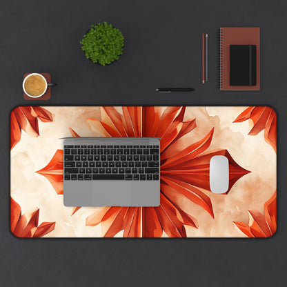 Sunset Fleur Designer Desk Mat - Premium Office Desk Pad, 3 Sizes Available, Artistic Workspace Protection