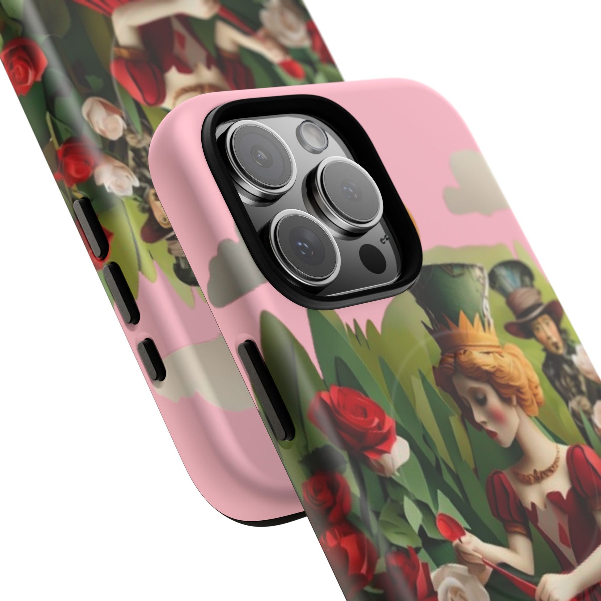 Regal Rose Court - iPhone 16 Pro Max MagSafe Phone Case - Whimsical Fantasy Floral Design