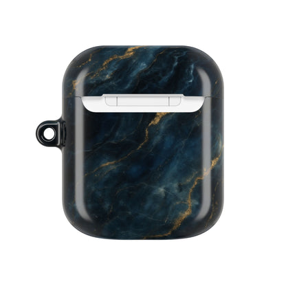 Midnight Marble AirPod Case - Navy & Gold Marble Earbud Cover for Gen 1, 2, 3, Pro Gen 1 & 2