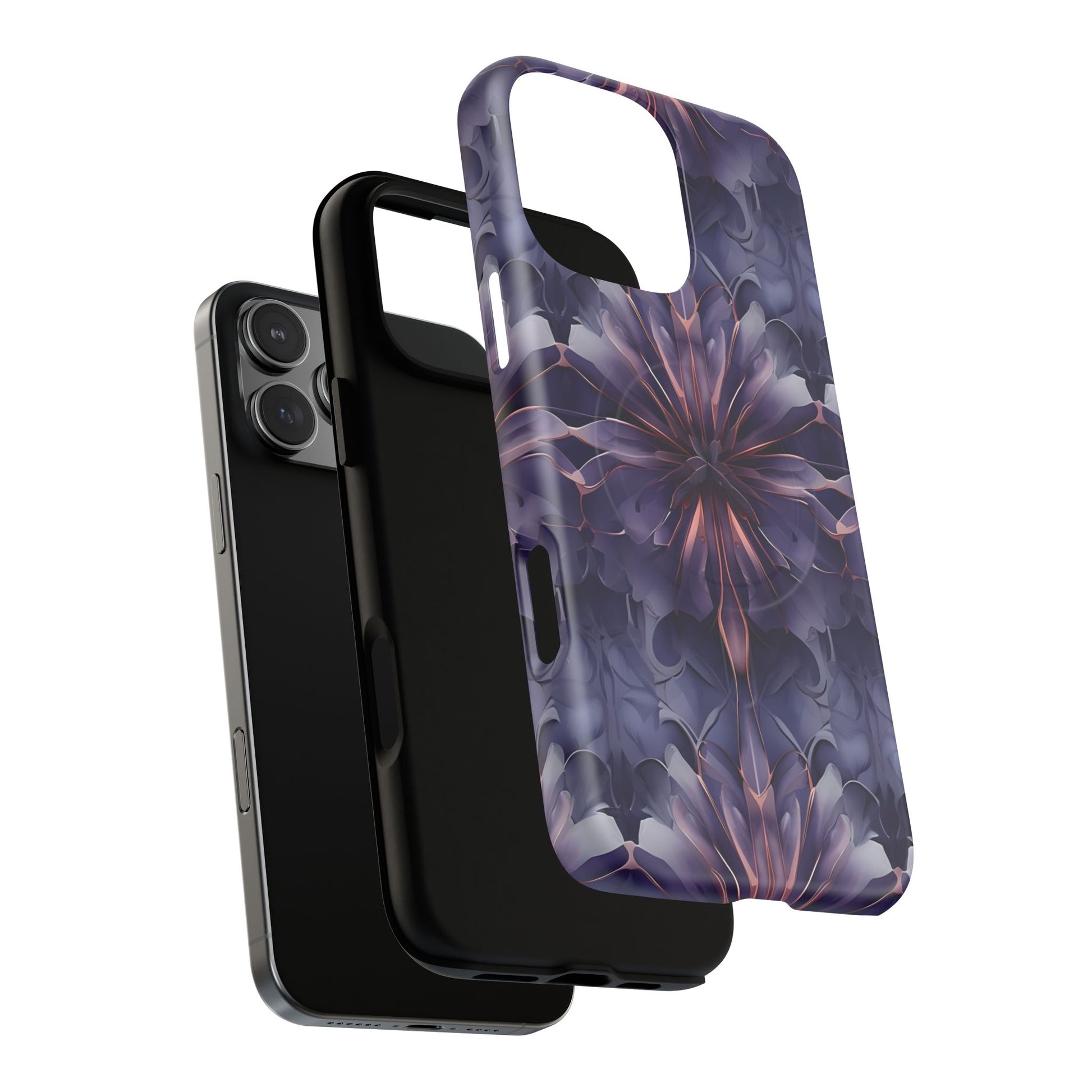 Twilight Tapestry - iPhone 16 Pro Max MagSafe Phone Case - Purple Kaleidoscope Design