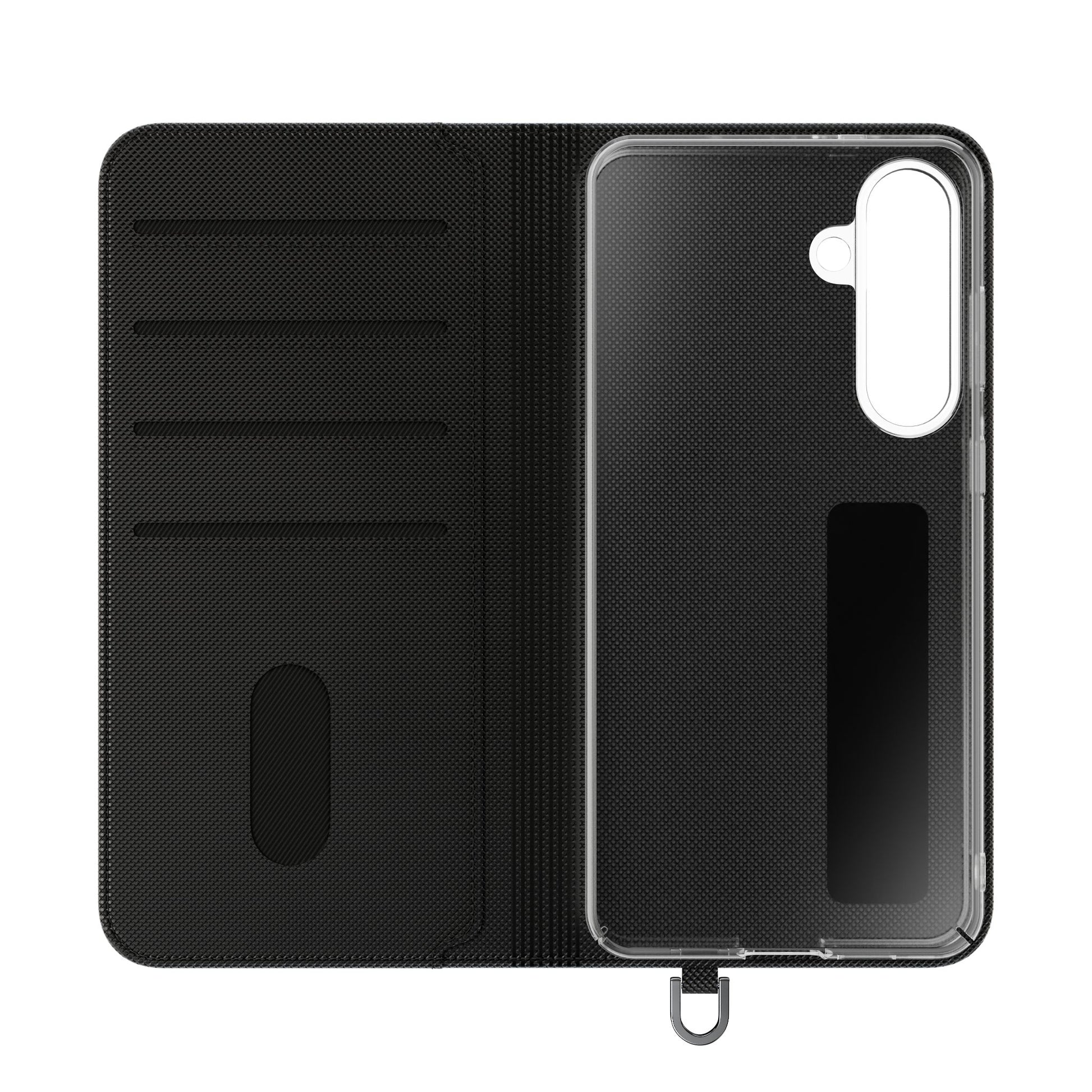 Obsidian Kaleidoscope Samsung Galaxy S25 Plus Wallet Case - Elegant Abstract Flip Cover with Card Slots