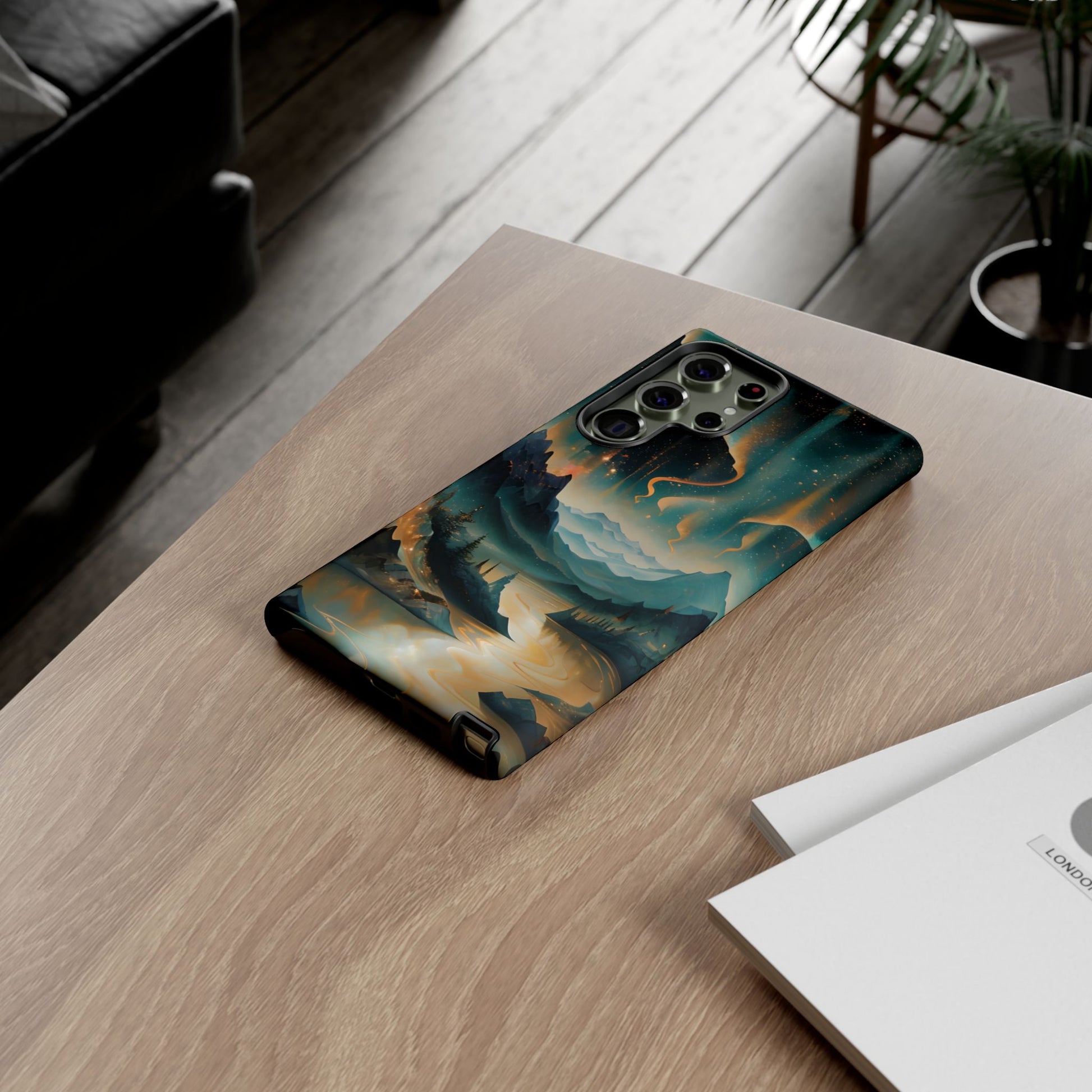 Aurora Dreamscape Samsung Galaxy S23 Ultra Tough Case - Artistic Northern Lights Cover - Premium Abstract Design