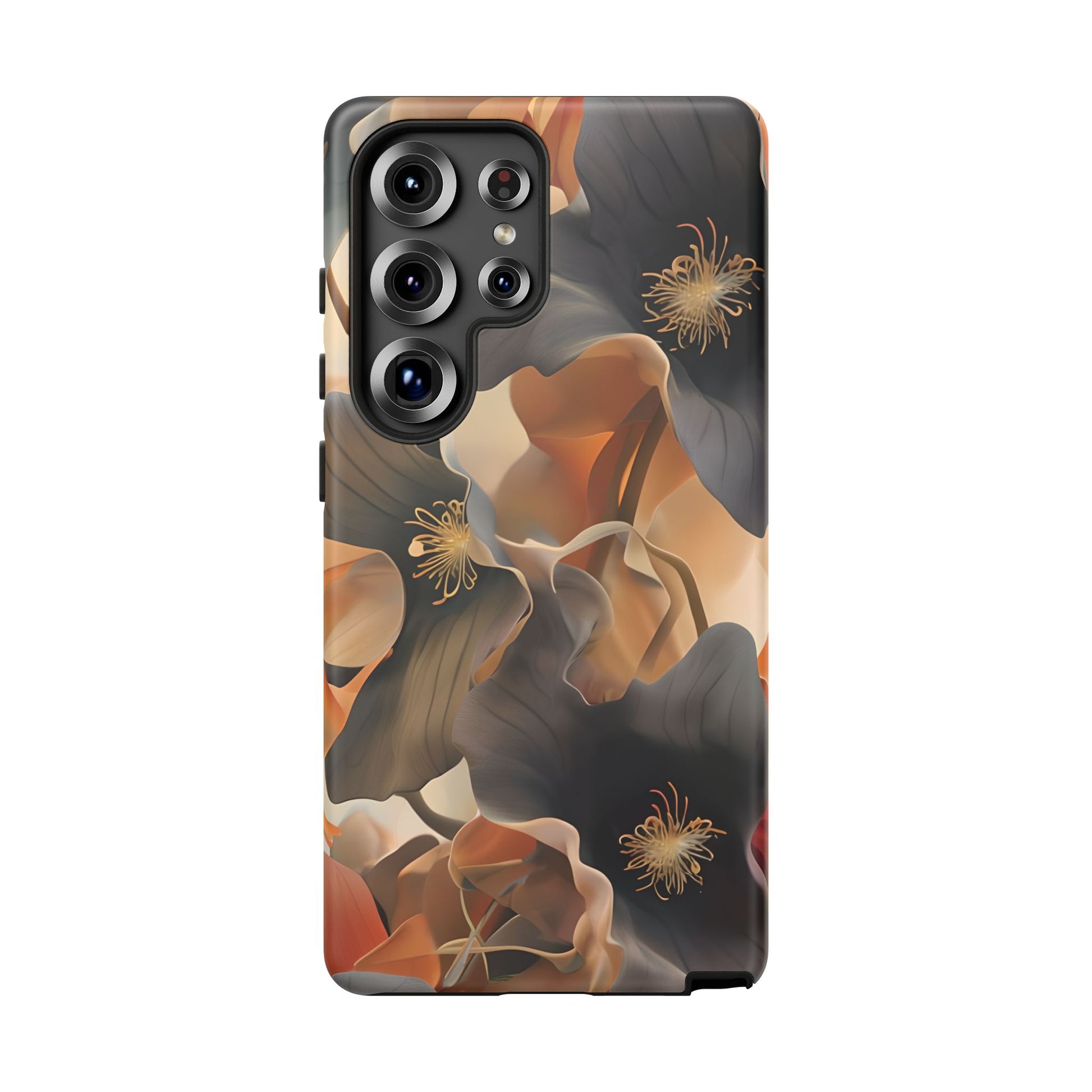 Autumn Ember - Moody Floral Art Samsung Galaxy S25 Ultra Tough Phone Case - Warm Earthy Botanical Design