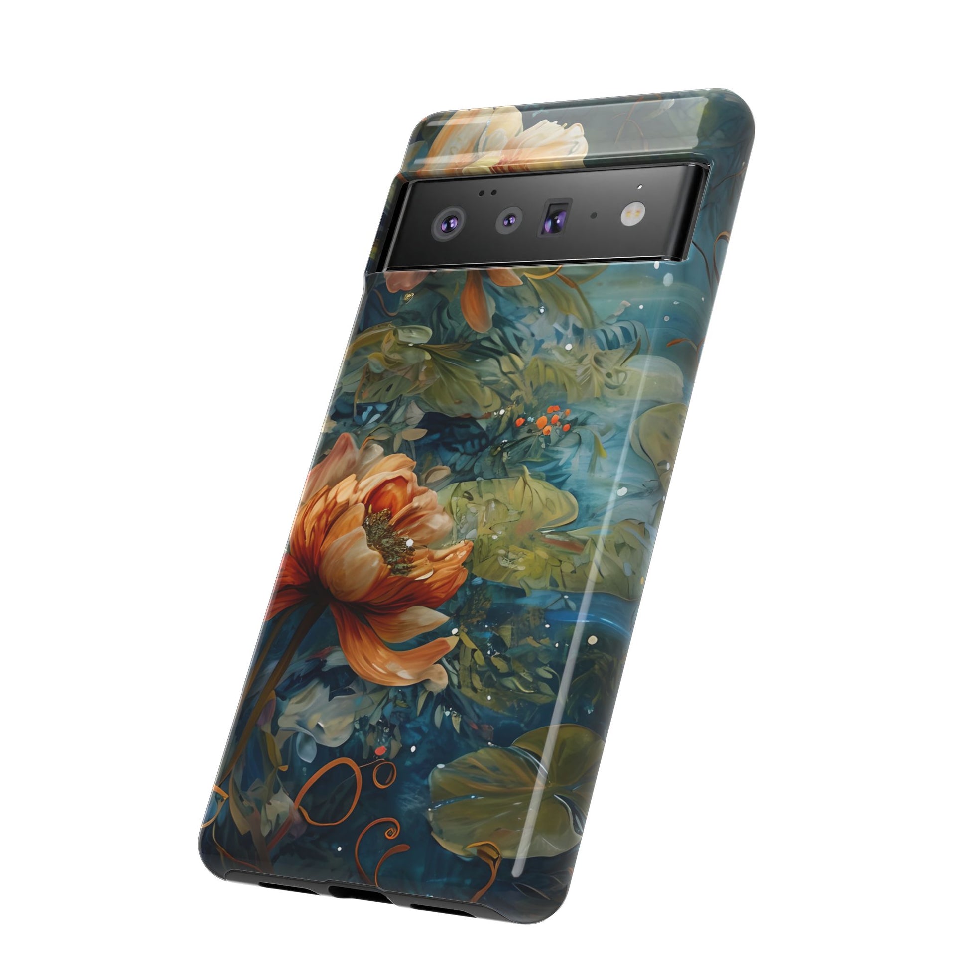 Waterlily Nocturne Tough Case for Google Pixel 6 Pro - Premium Artistic Shockproof Cover, Elegant Protective Phone Case