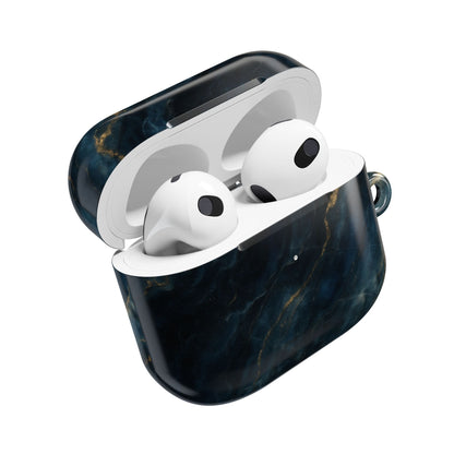 Midnight Marble AirPod Case - Navy & Gold Marble Earbud Cover for Gen 1, 2, 3, Pro Gen 1 & 2