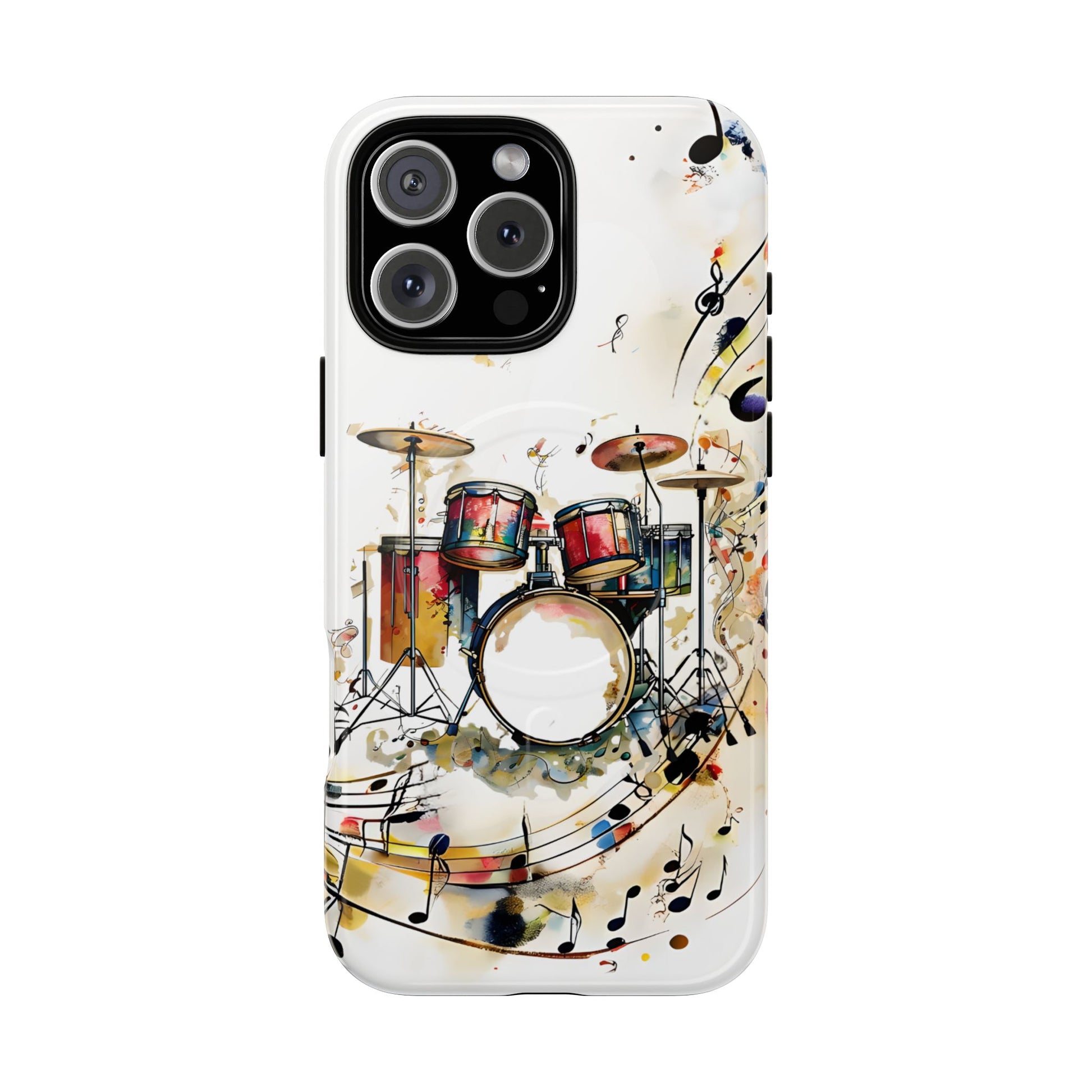 Beatline Abstract Drums & Music Notes iPhone 16 Pro Max MagSafe Case
