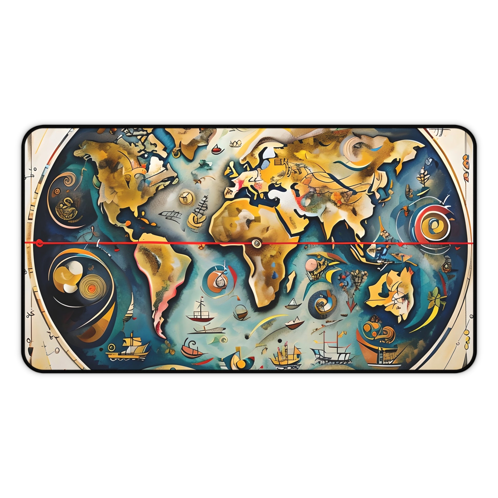 Celestial Map desk mat featuring detailed celestial star chart artwork