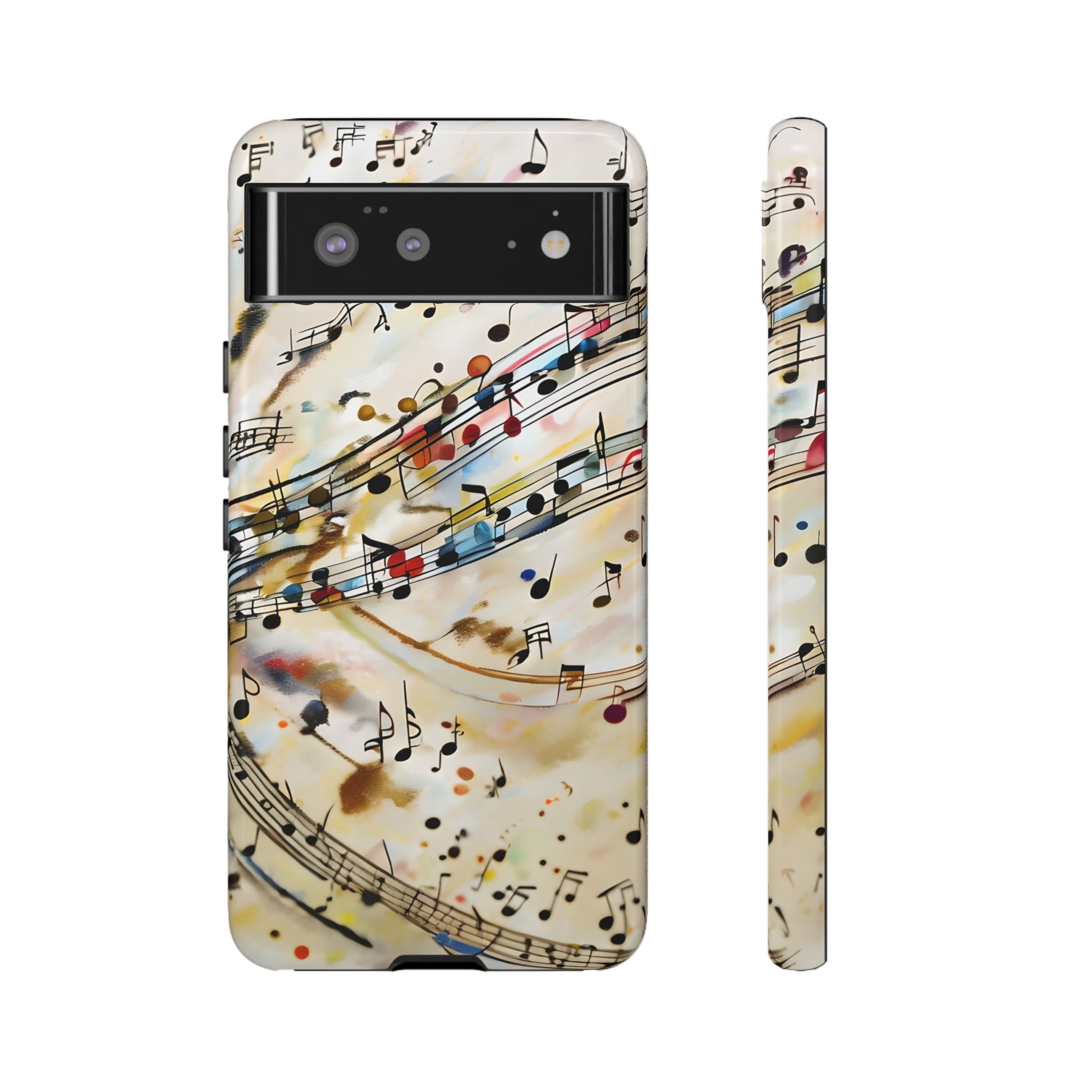 Melodic Flow Abstract Music Notes Tough Case for Google Pixel 6 - Shockproof Phone Cover