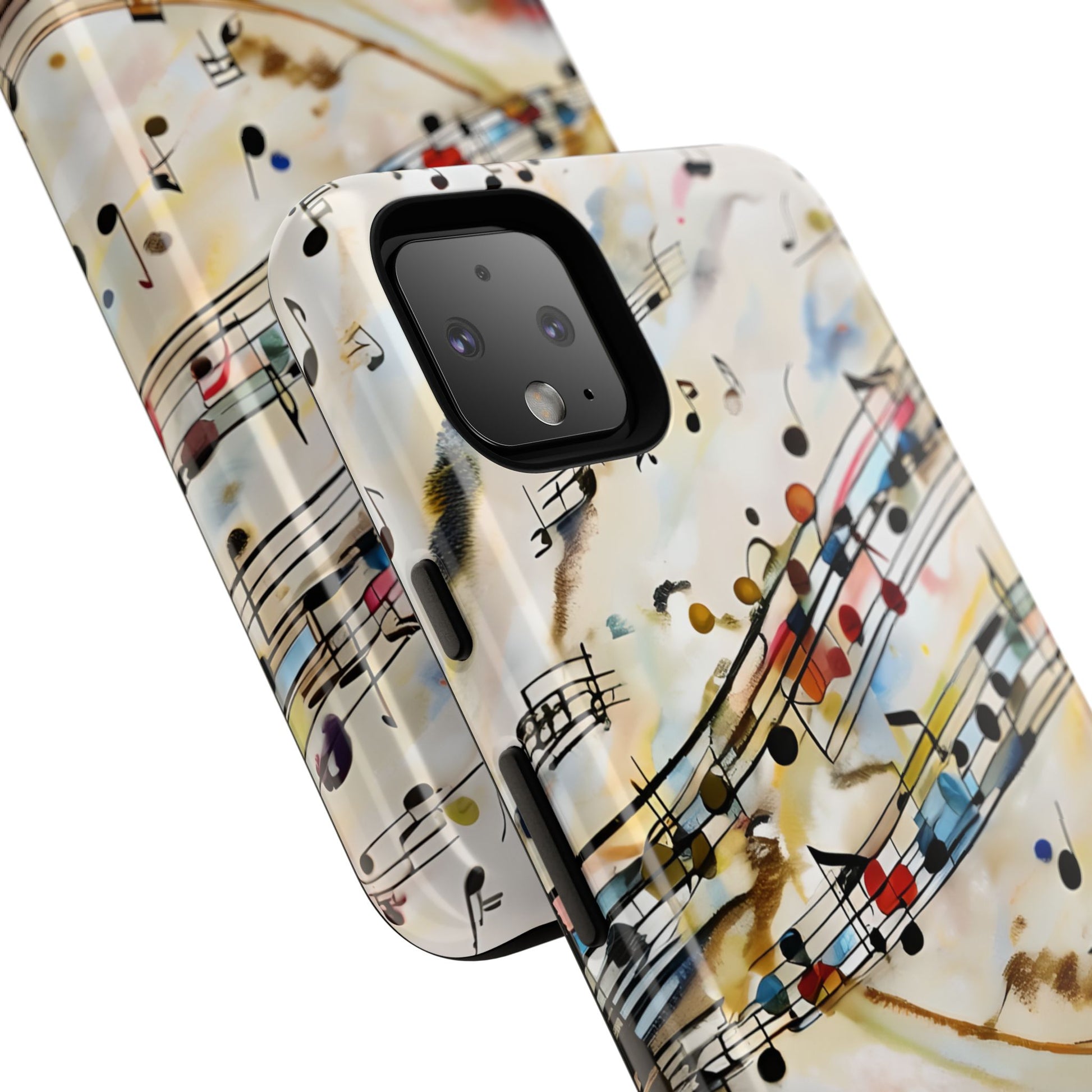 Melodic Flow Abstract Music Notes Tough Case for Google Pixel 4XL - Shockproof Phone Cover