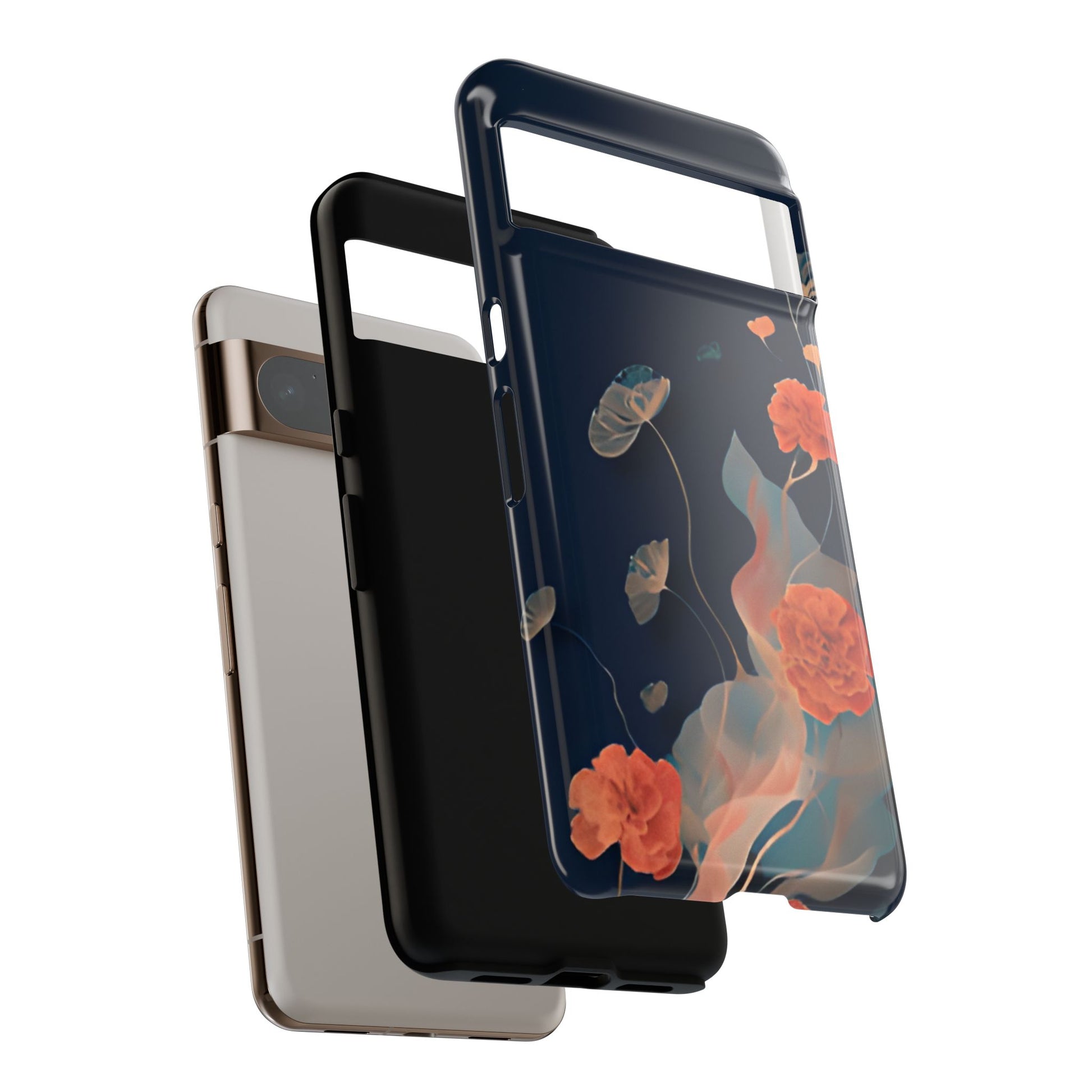 Lotus Reverie shockproof dual layer Google Pixel phone case with lotus flower design