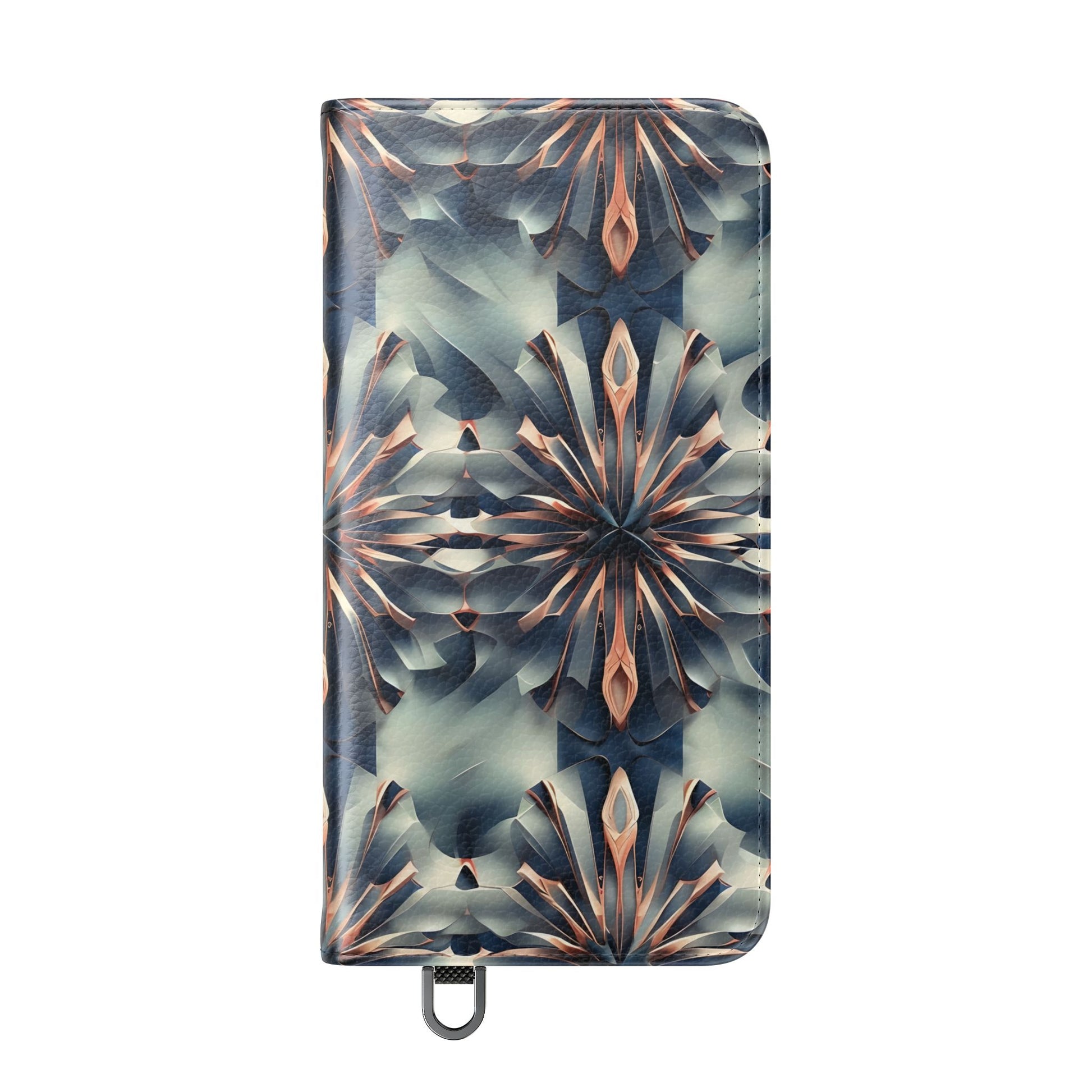 Obsidian Kaleidoscope Samsung Galaxy S25 Wallet Case - Elegant Abstract Flip Cover with Card Slots