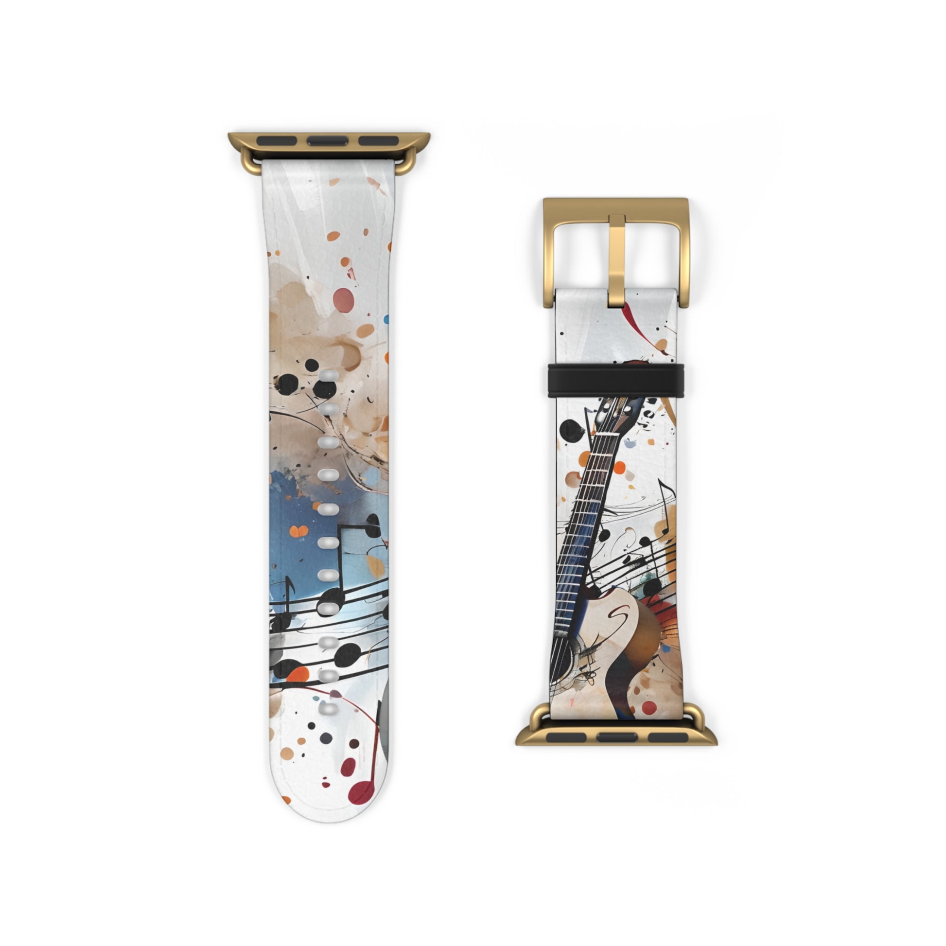 Strum and Flow Apple Watch Band Strap - Acoustic Guitar Music Art Strap