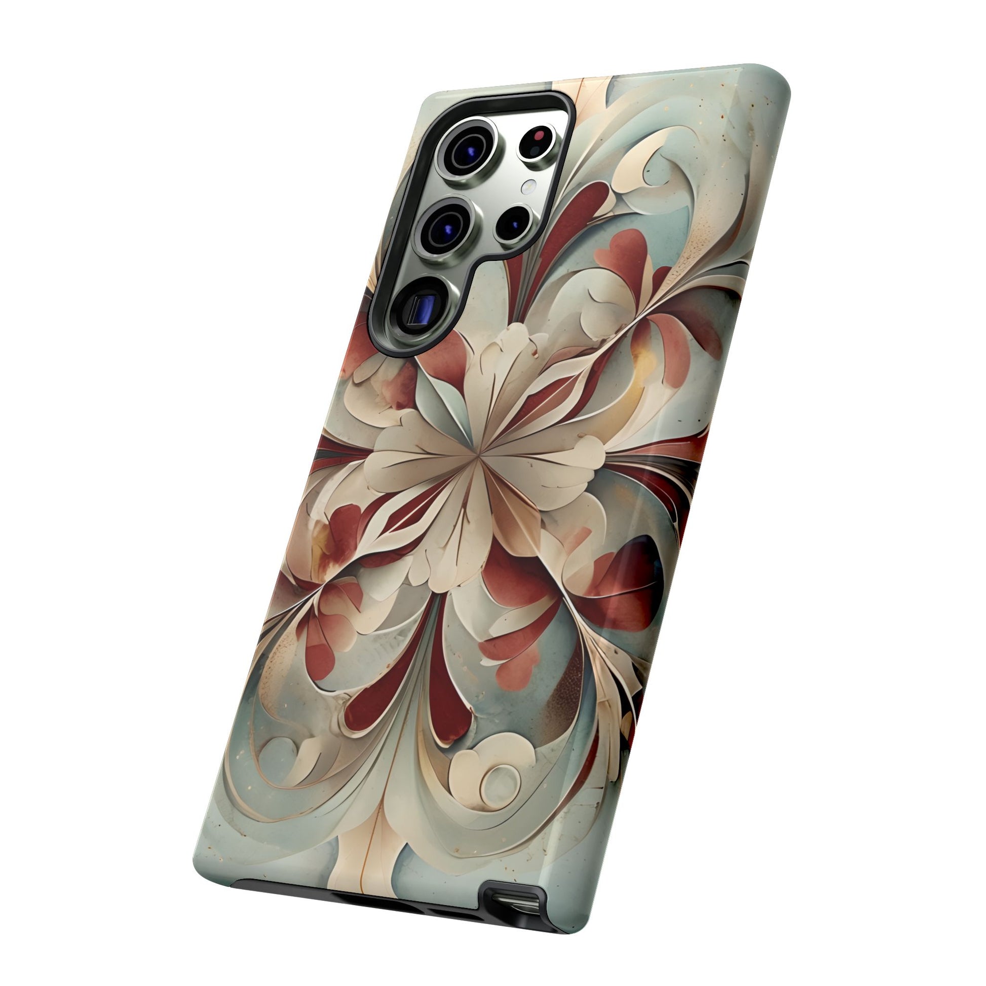 Vintage Baroque Blossom - Ornate Floral Art Samsung Galaxy S23 Ultra Tough Phone Case - Elegant Baroque-Inspired Design