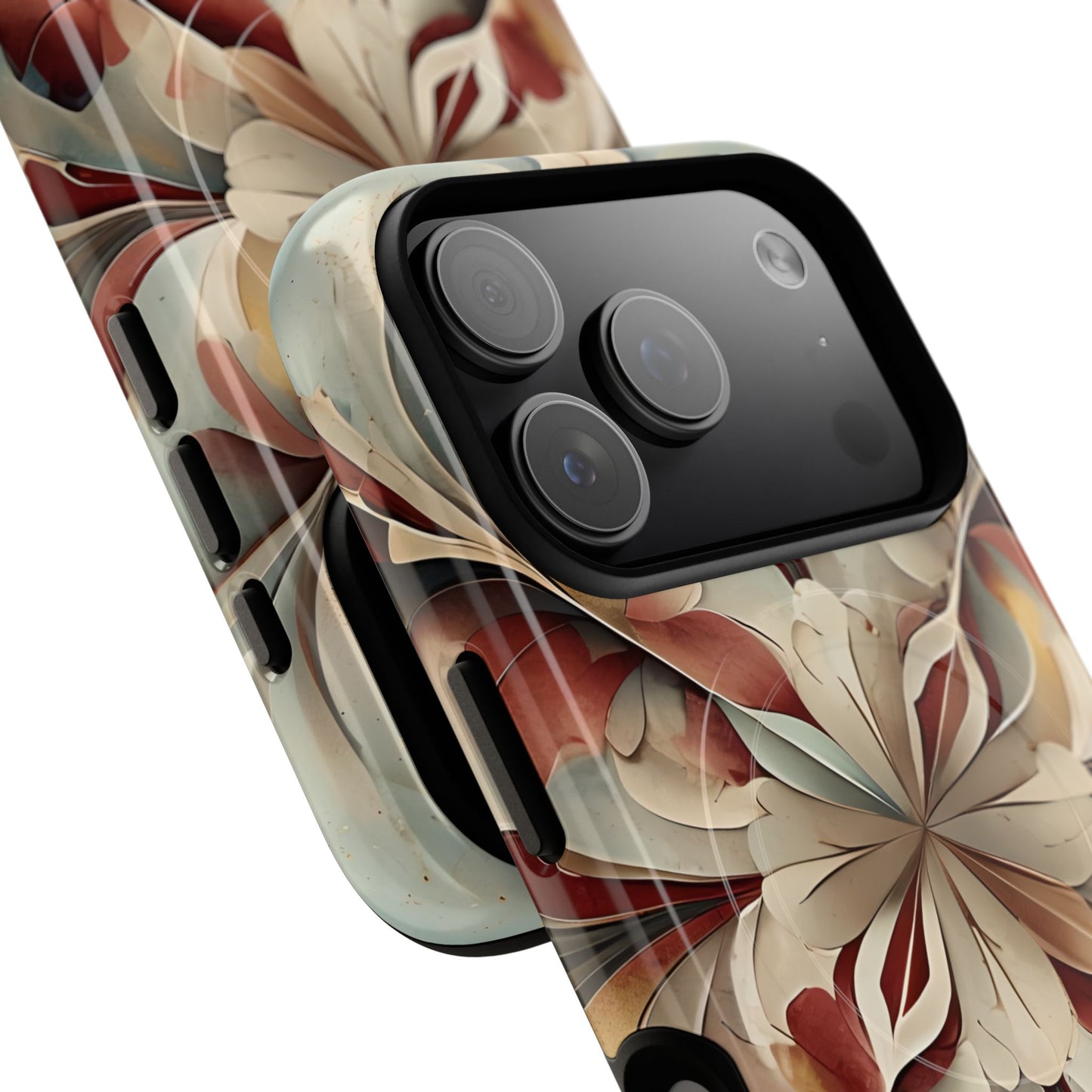 Vintage Baroque Blossom - Ornate Floral Art iPhone MagSafe Phone Case - Elegant Baroque-Inspired Design