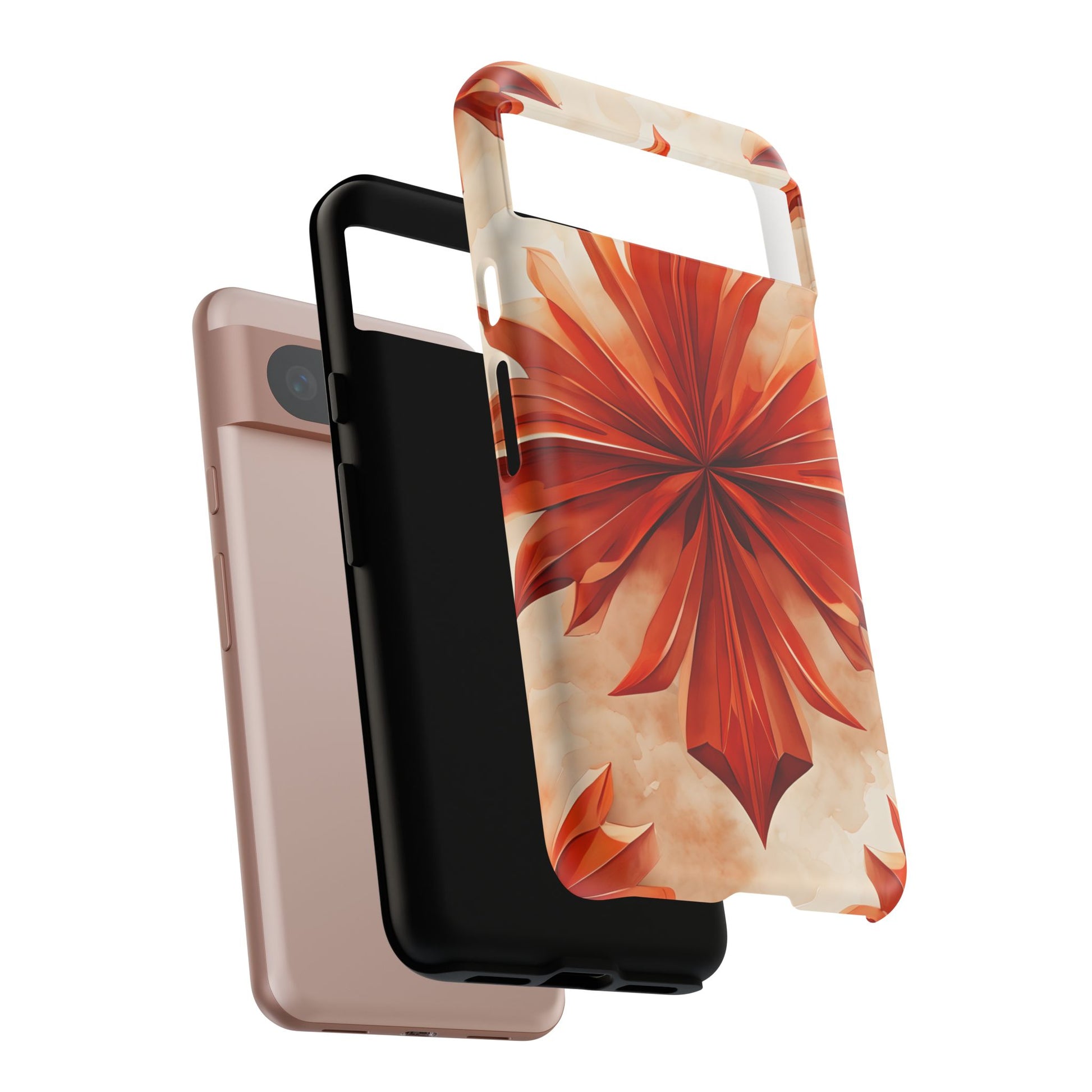 Sunset Fleur Google Pixel 8 - Kaleidoscope Collection of MagSafe Compatible - Vibrant Sunset Flower Design