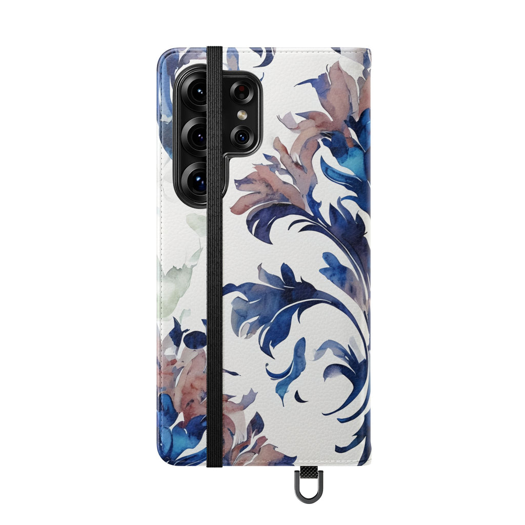 Delft Reverie - Abstract Wallet Phone Case for Samsung Galaxy S25 Ultra