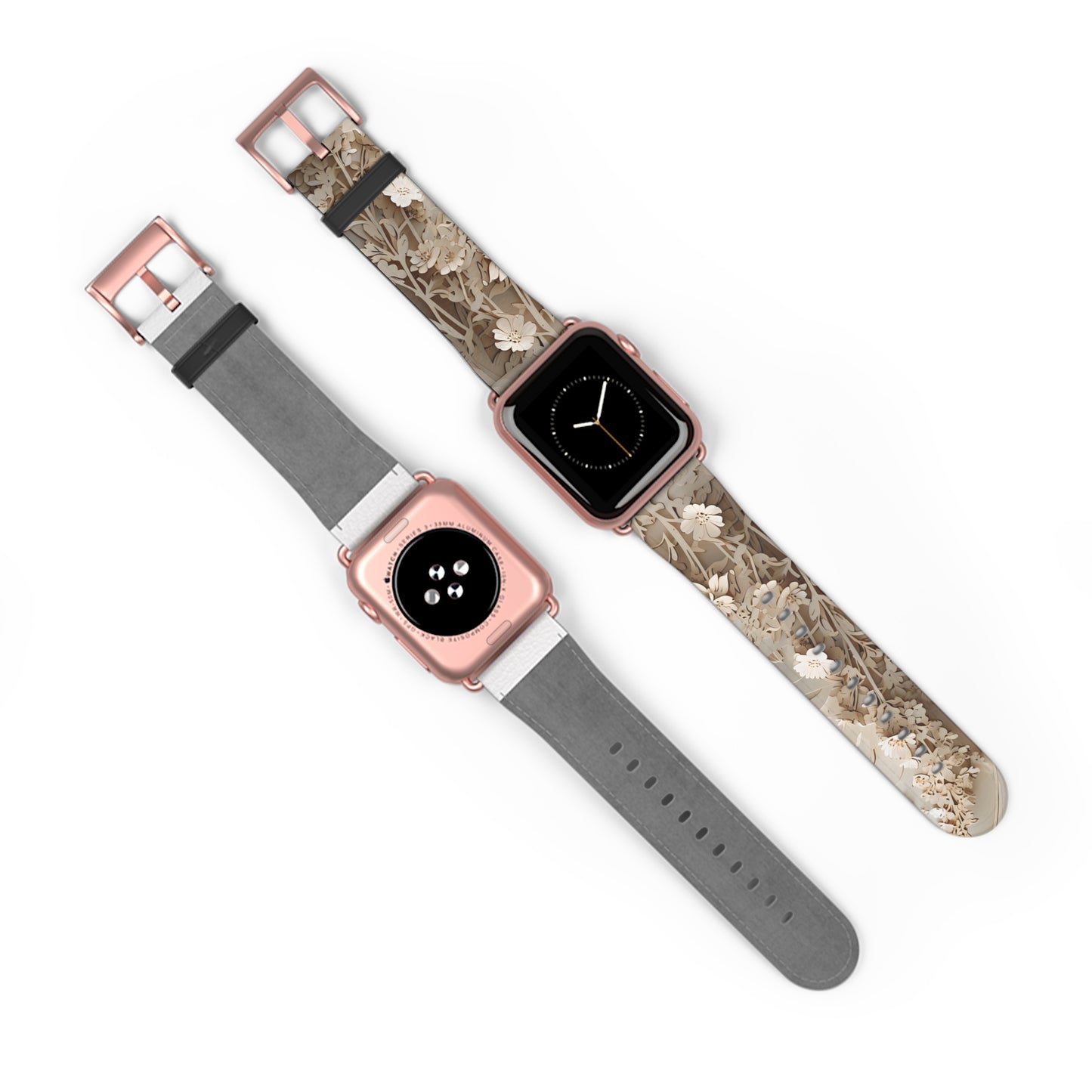 Moonlit Garden Apple Watch Band - Premium Custom Strap for Series 1-9, SE & Ultra - Artistic Vegan Leather
