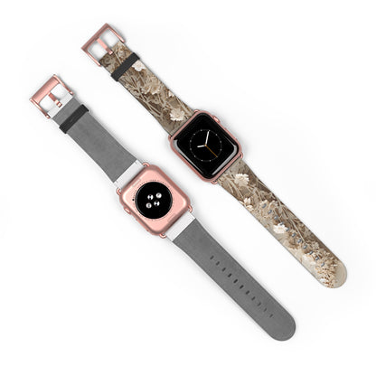 Moonlit Garden Apple Watch Band - Premium Custom Strap for Series 1-9, SE & Ultra - Artistic Vegan Leather