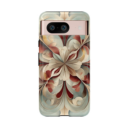 Vintage Baroque Blossom - Ornate Floral Art Google Pixel Tough Phone Case - Elegant Baroque-Inspired Design
