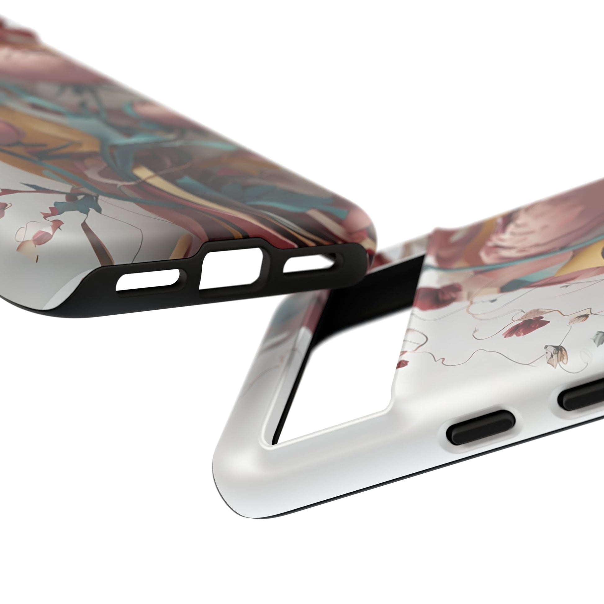 Blushing Peony Veil - Elegant Painterly Floral Google Pixel 8 Tough Phone Case - Soft Blush & Teal Peony Design