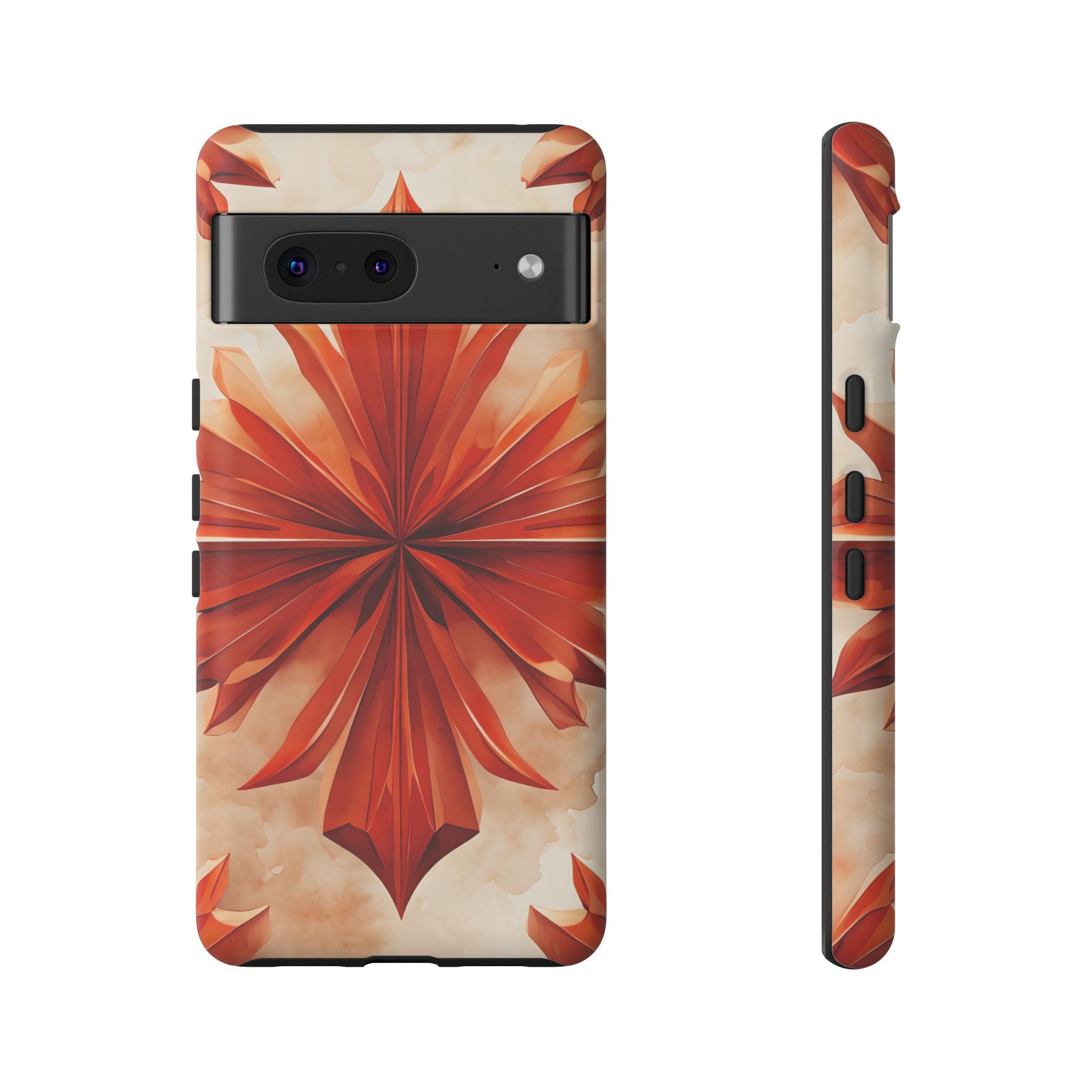 Sunset Fleur Google Pixel 7- Kaleidoscope Collection of MagSafe Compatible - Vibrant Sunset Flower Design