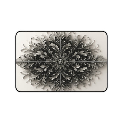 Obsidian Bloom Desk Mat - Premium Office Desk Pad, 3 Sizes Available, Artistic Workspace Protection