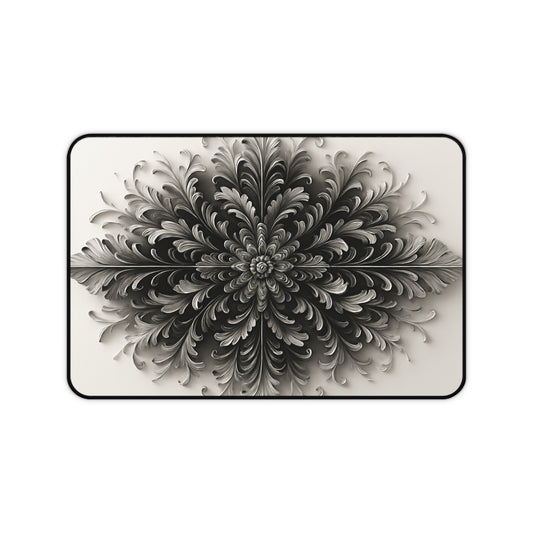 Obsidian Bloom Desk Mat - Premium Office Desk Pad, 3 Sizes Available, Artistic Workspace Protection